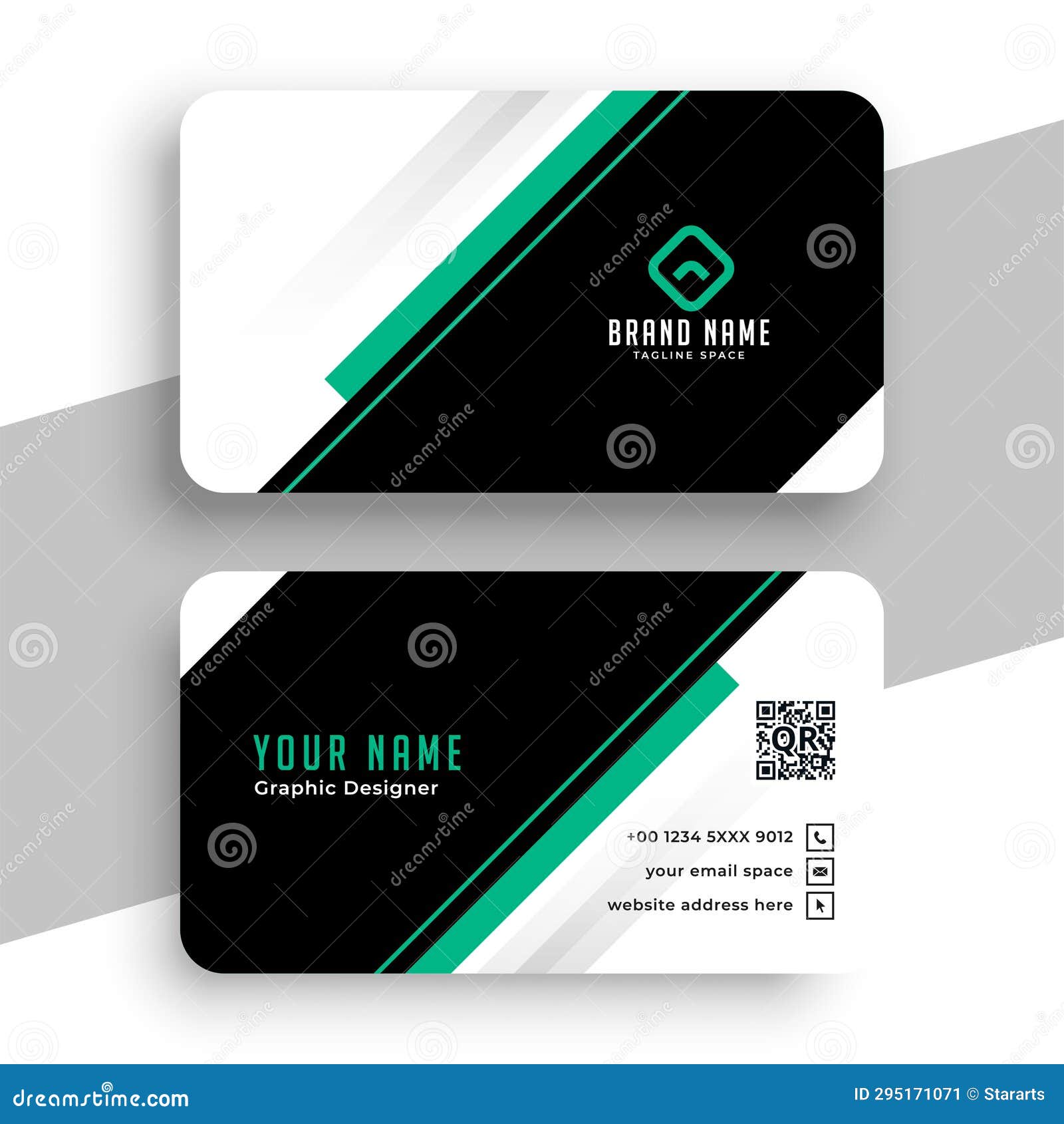 Professional Business Visiting Card Template a Office Stationery Stock Illustration