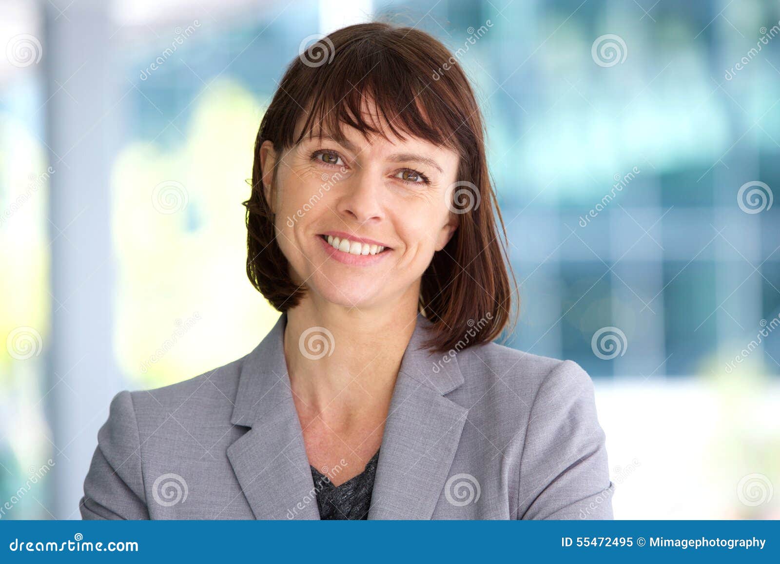 professional business woman smiling outdoor