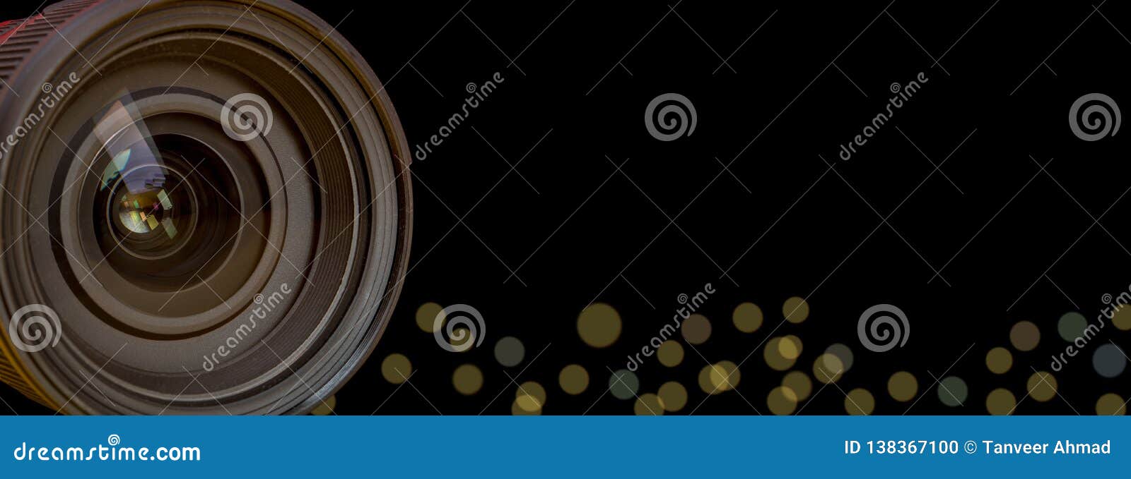 Professional Camera Lens with Blur Background Effect Stock Photo Image of hood, equipment