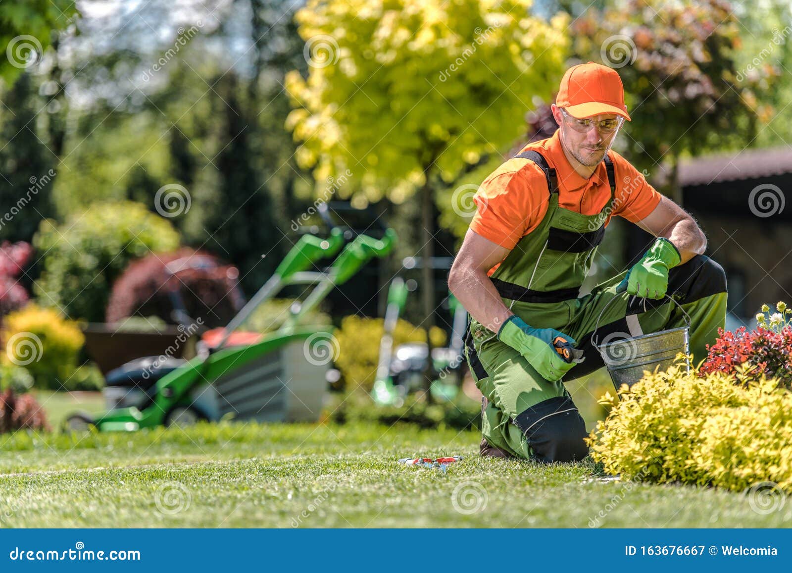 professional caucasian gardener