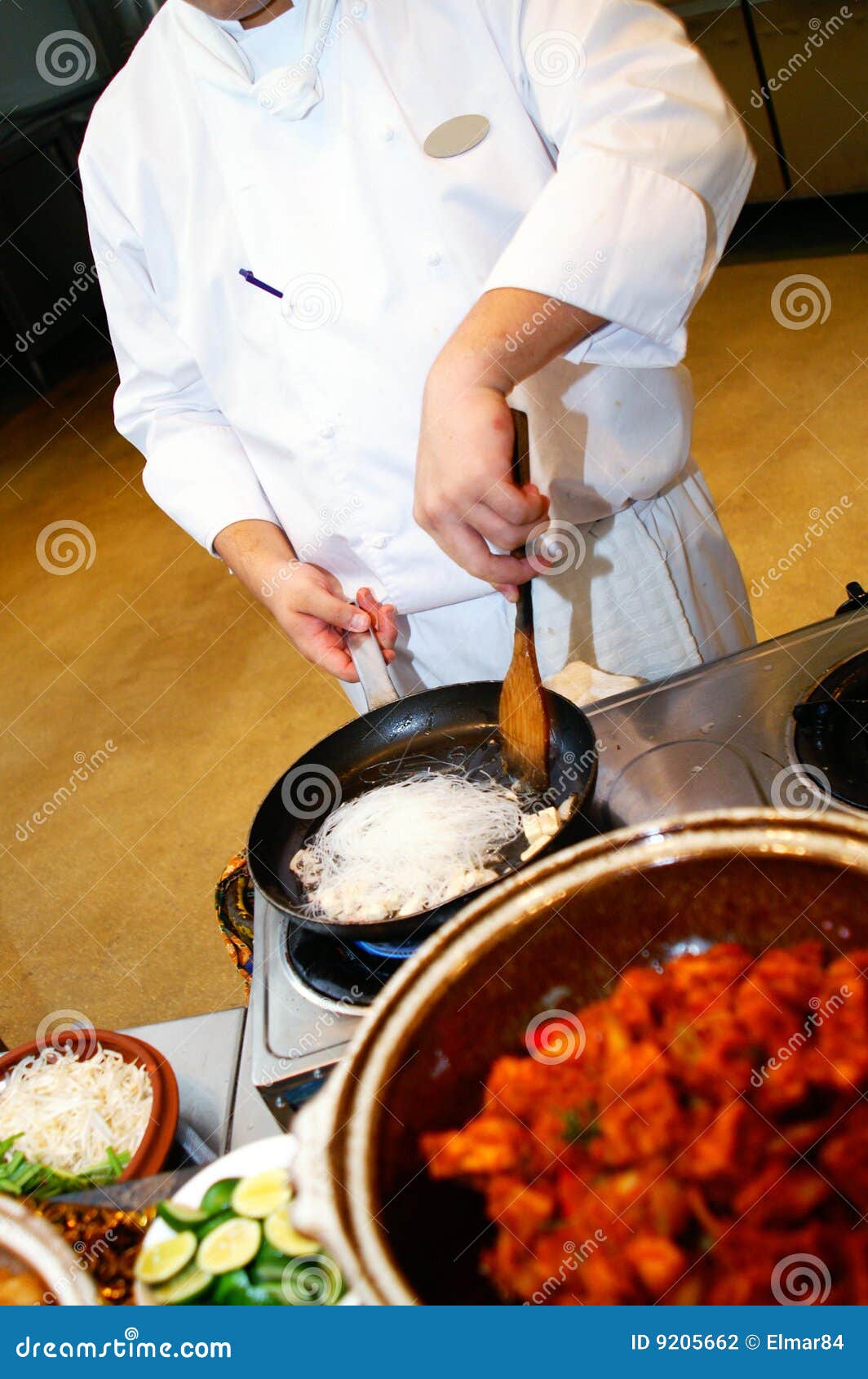 professional chef preparing dishes