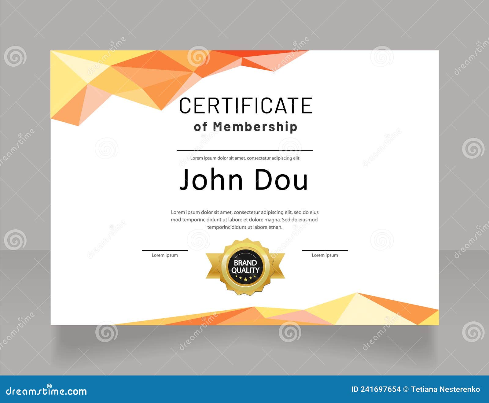 membership certificate templates