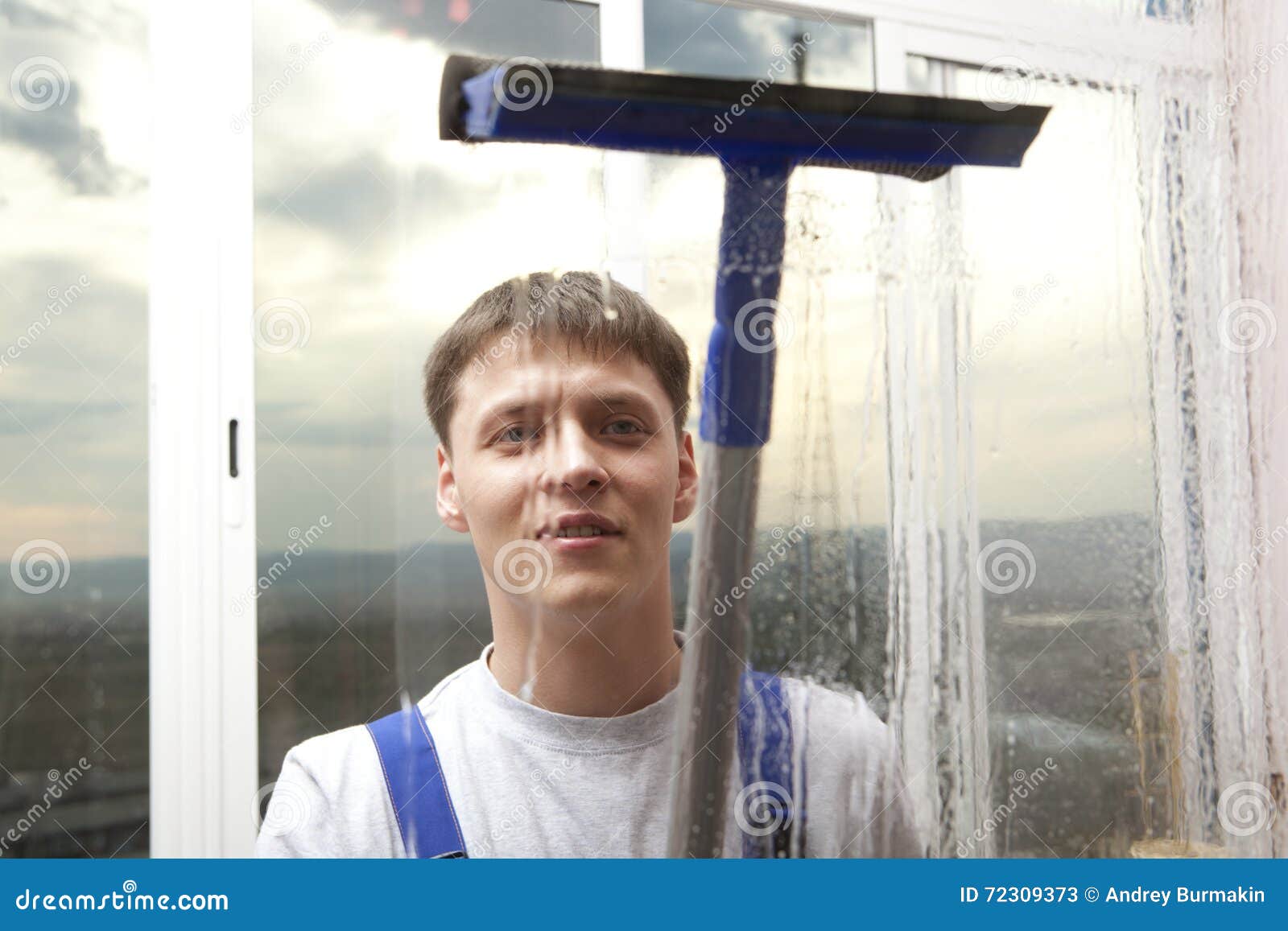 Professional Cleaning Washes Window Stock Image Image of water, soap