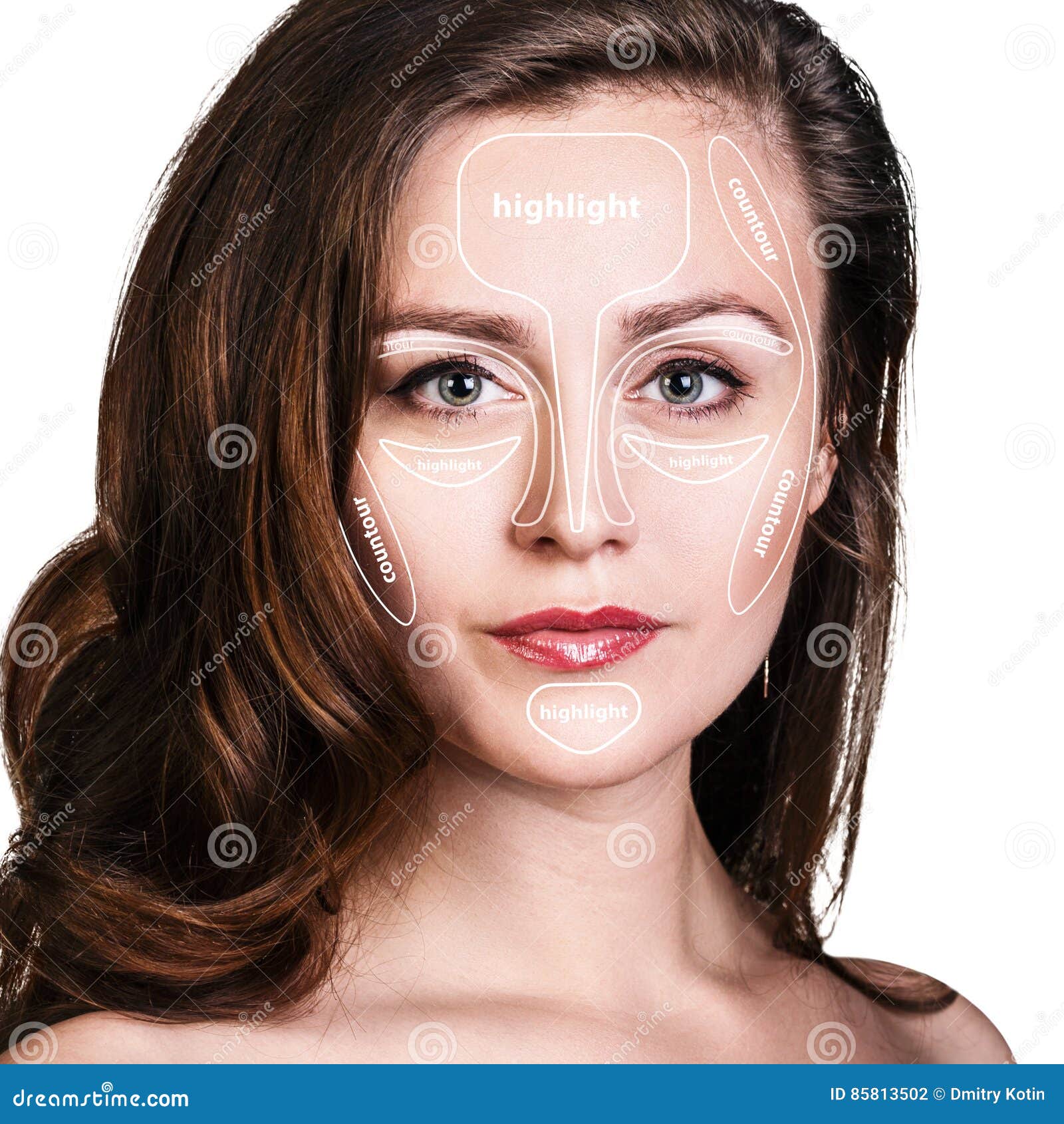 Professional Contouring Face Make Up Stock Photo Image Of