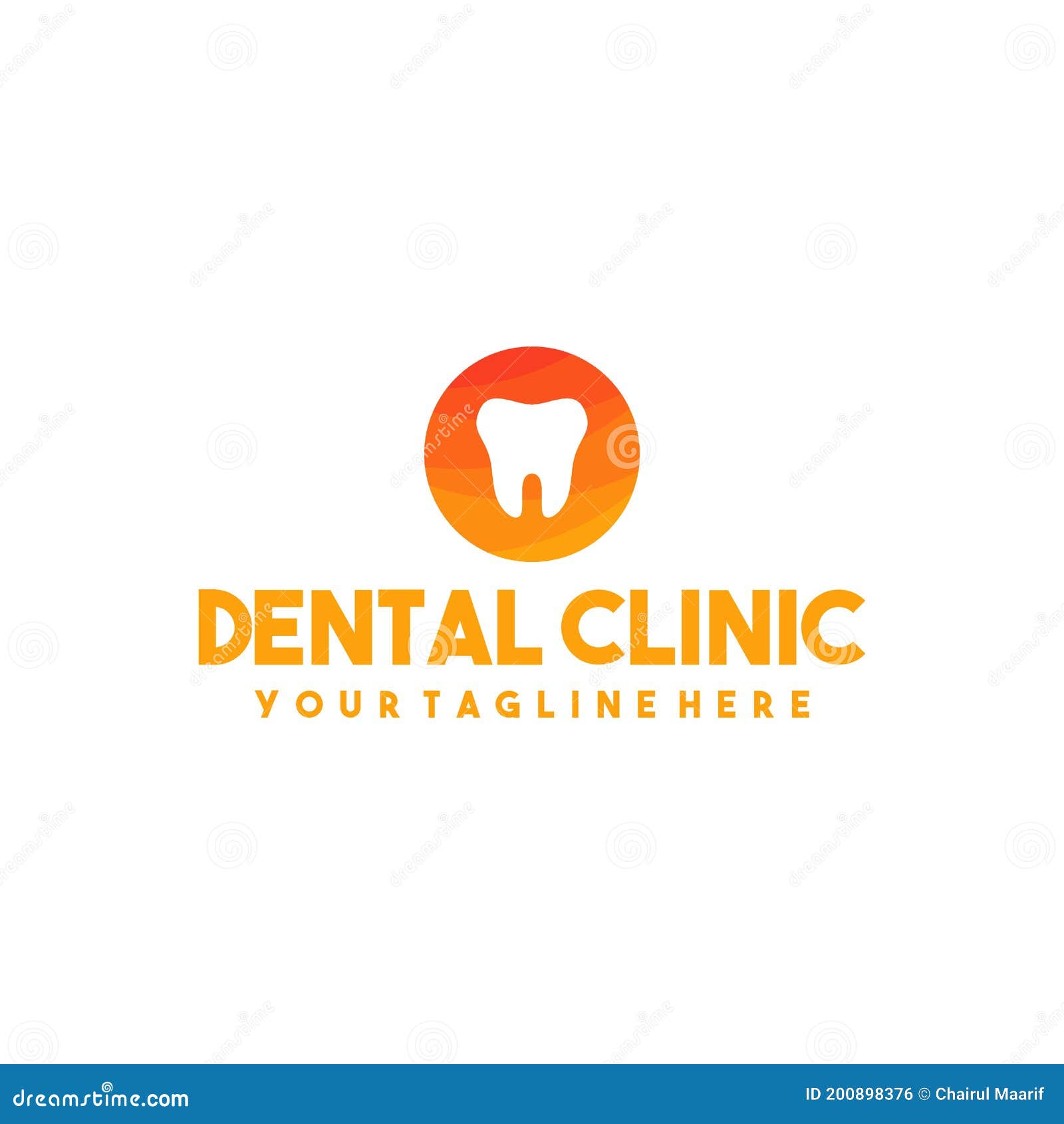 Professional Dental Clinic Logo Design Stock Illustration