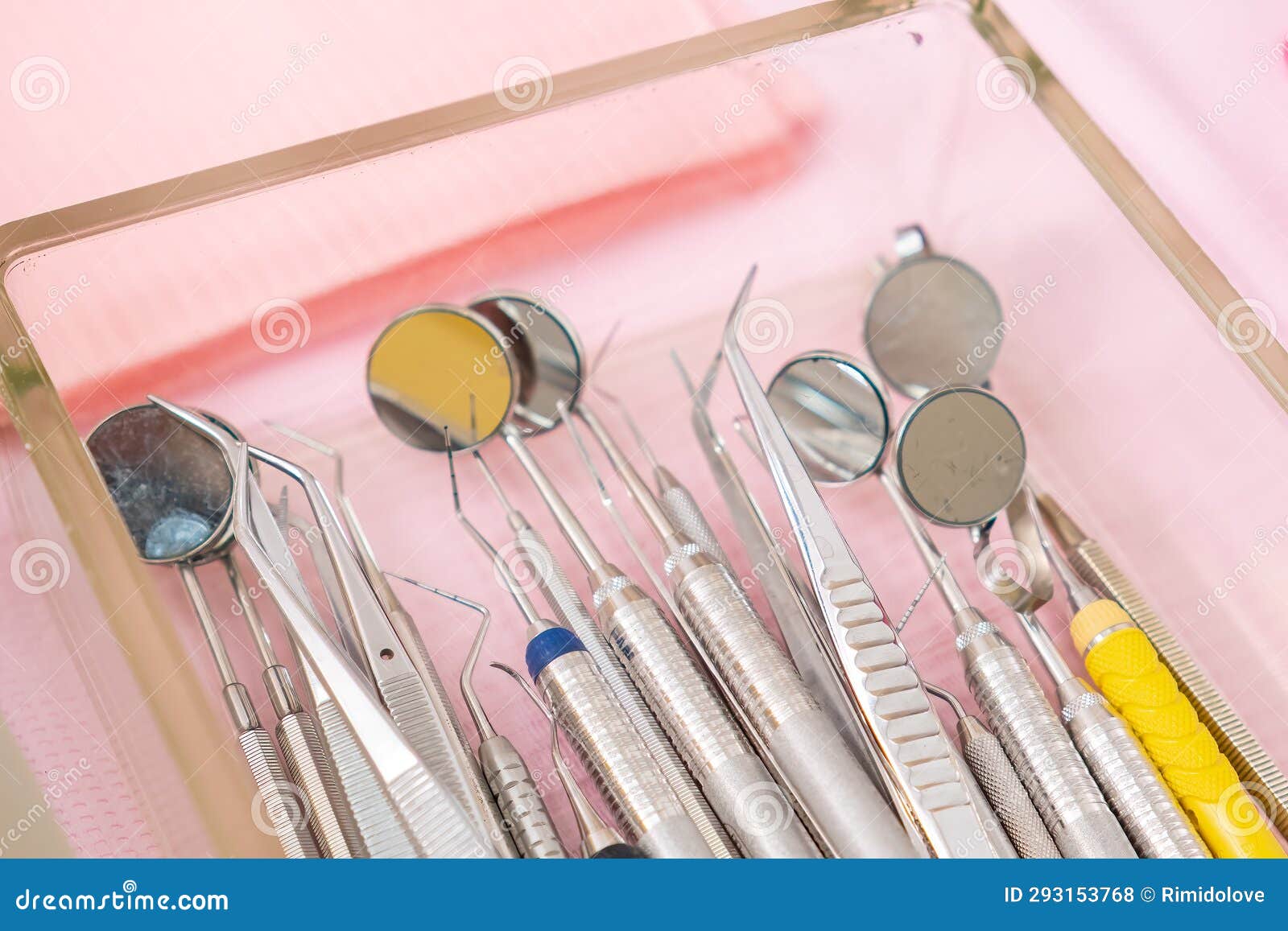 Professional Dentist Tools, Dentist Mirrors, Forceps Curved, Explorer