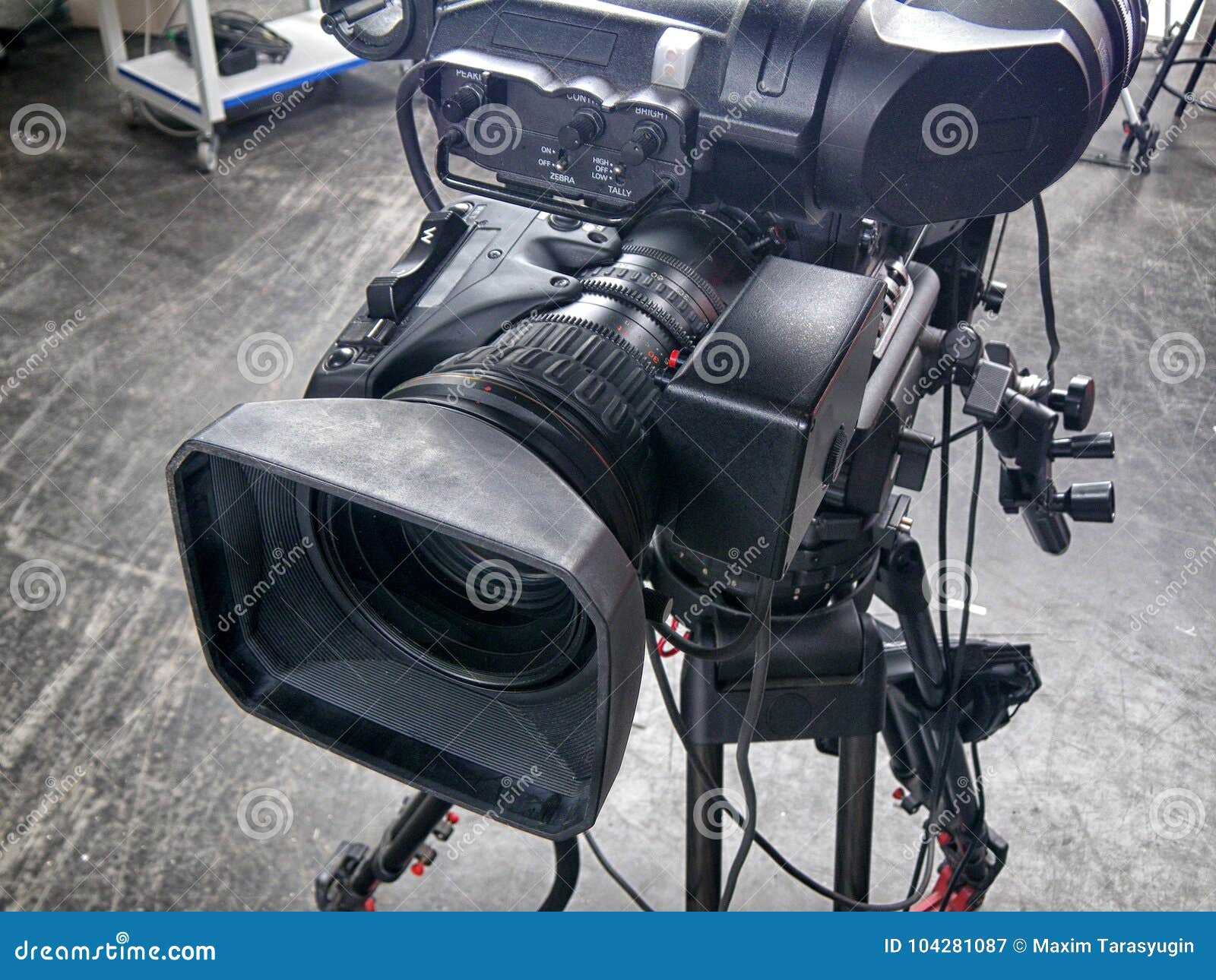 Professional Digital Video Camera. Stock Image Image of prime, high