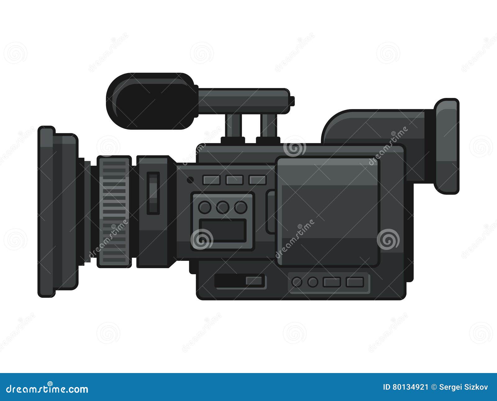 Video Camera Icon Vector Isolated On White Background, Logo Concept Of