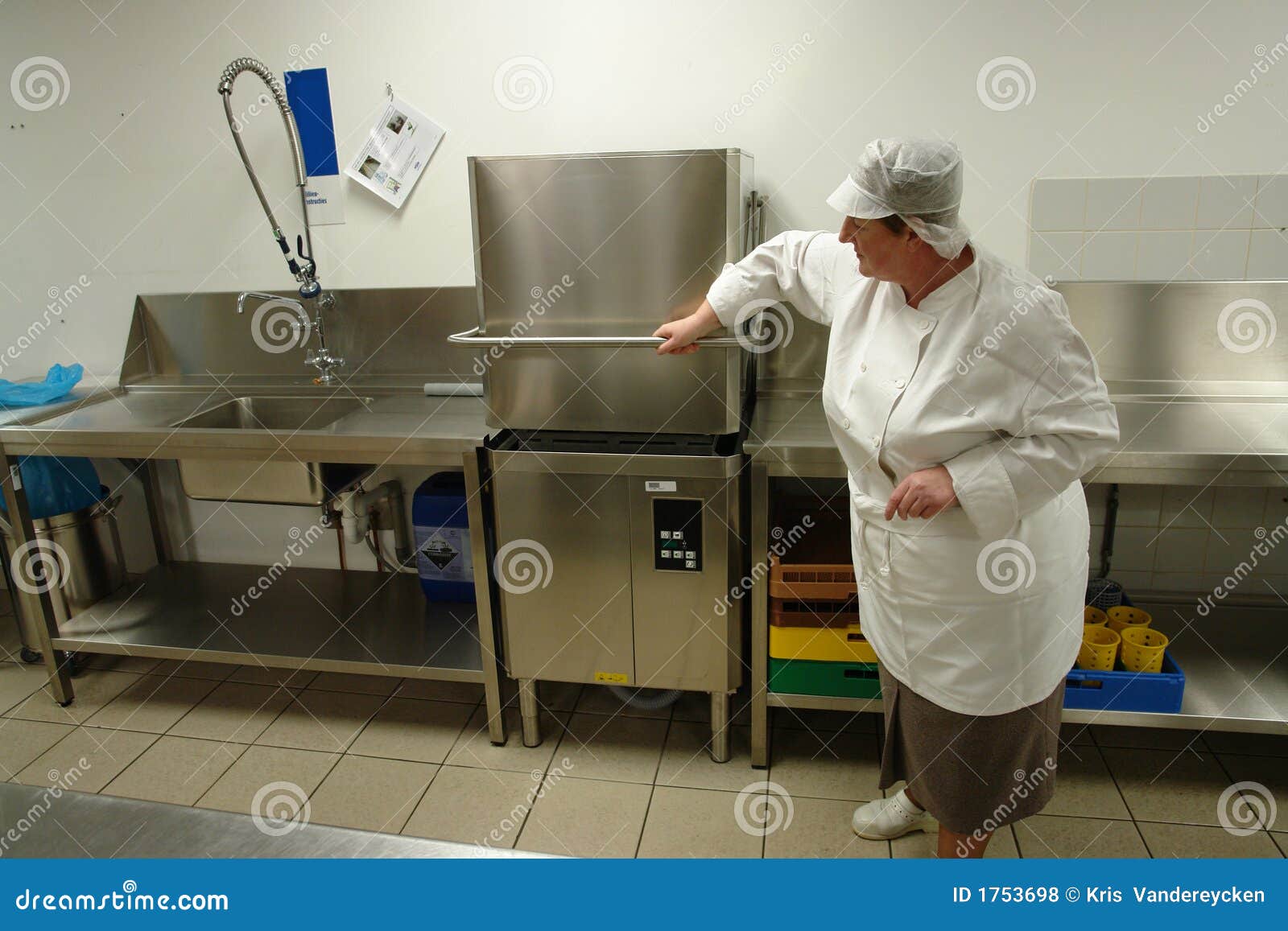 Professional Dishwashing Line Stock Photo Image of plates, cook 1753698