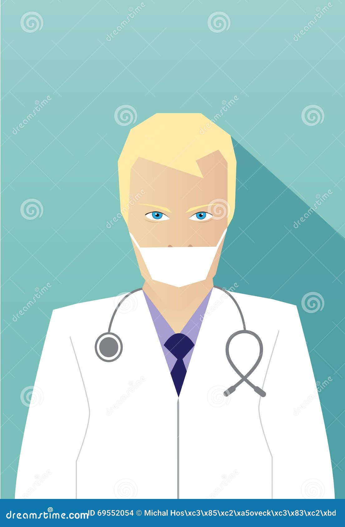 Professional Doctor Avatar Icon Flat Design Stock Illustration ...