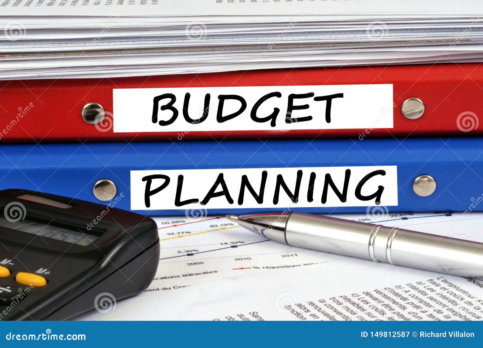 Budget And Folders Stock Photography 12044342