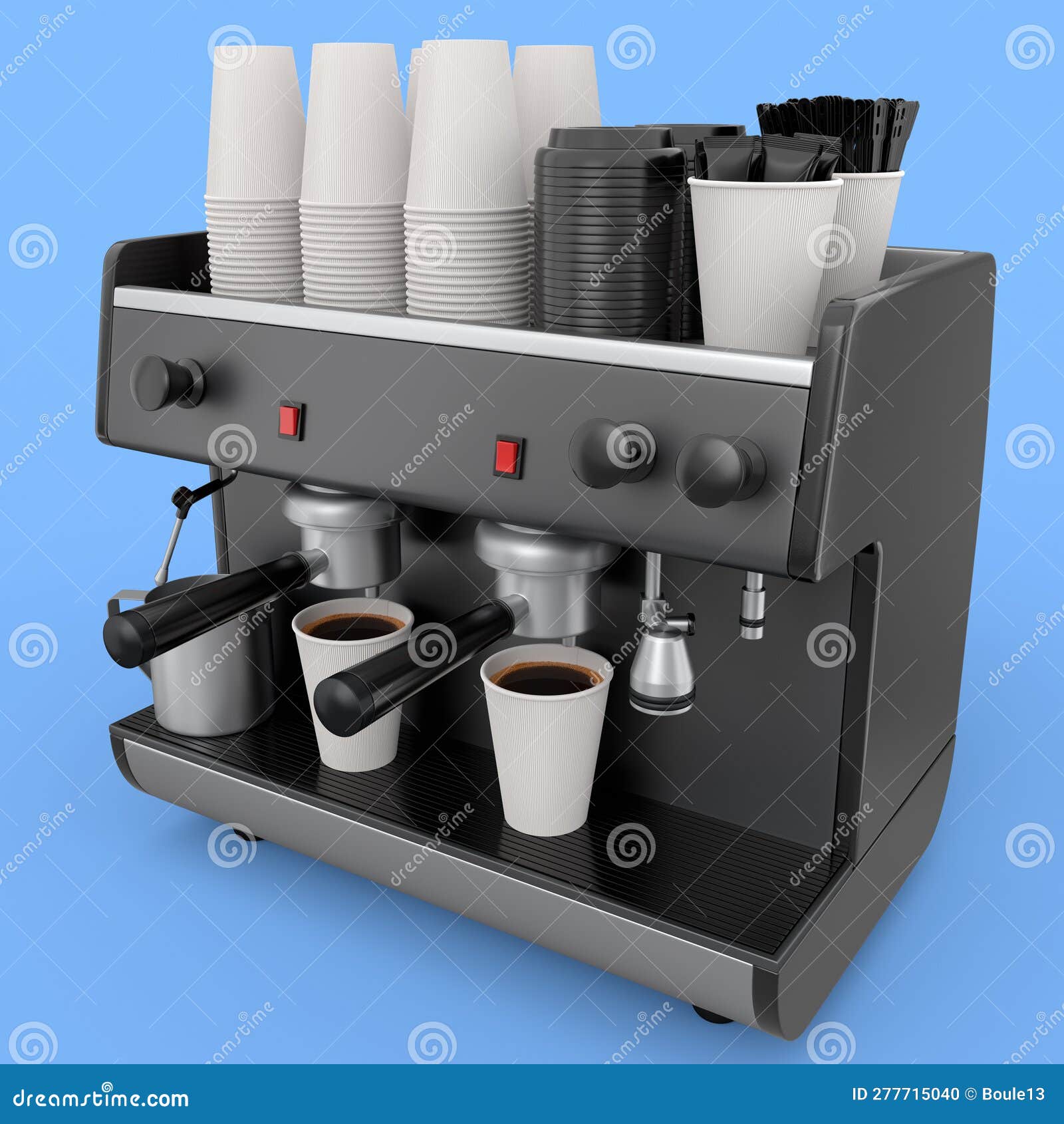 Professional Coffee Machine Used In Coffee Industry Stock Photo