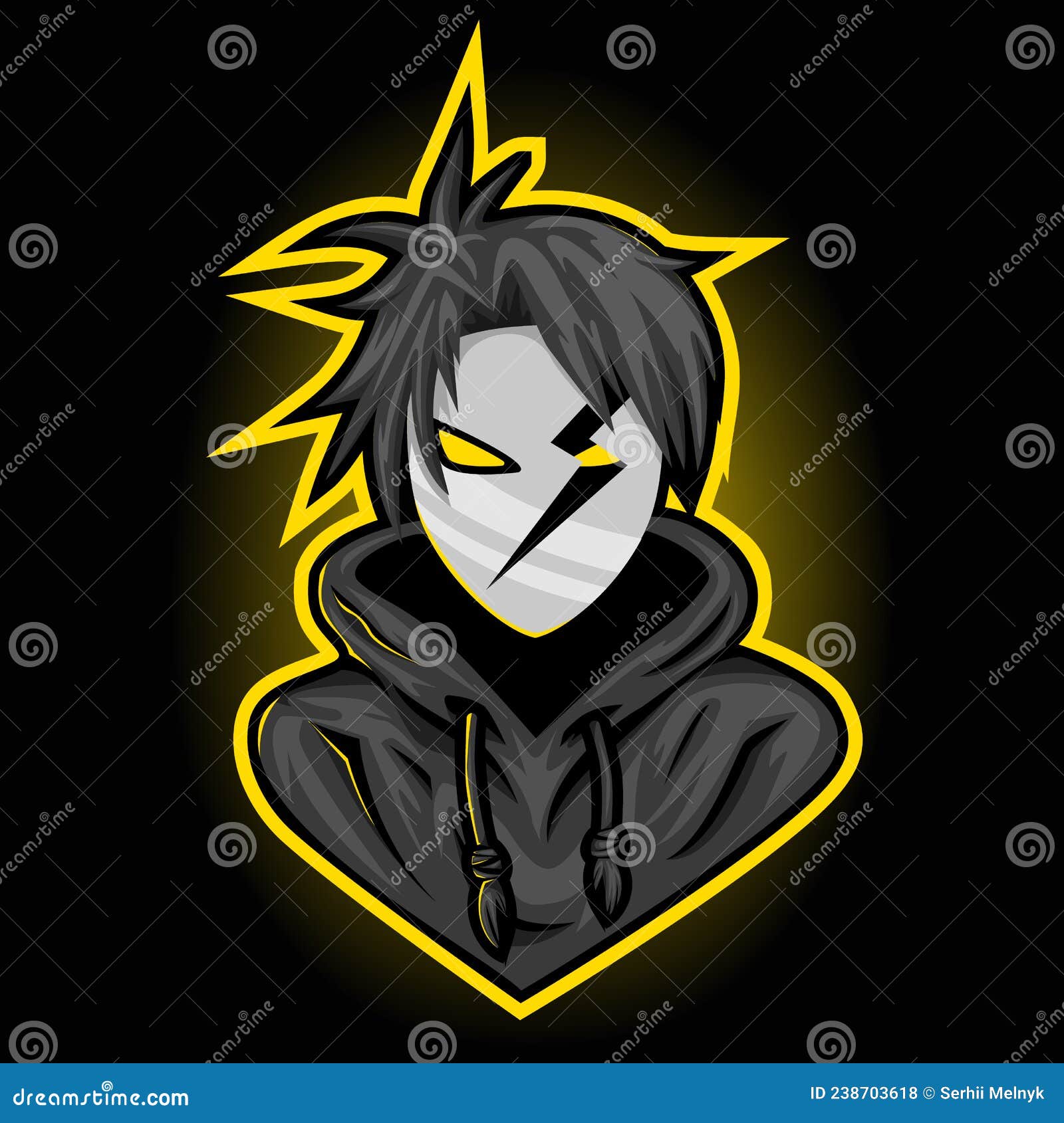 Esports gaming logo stock vector. Illustration of angry - 238703618