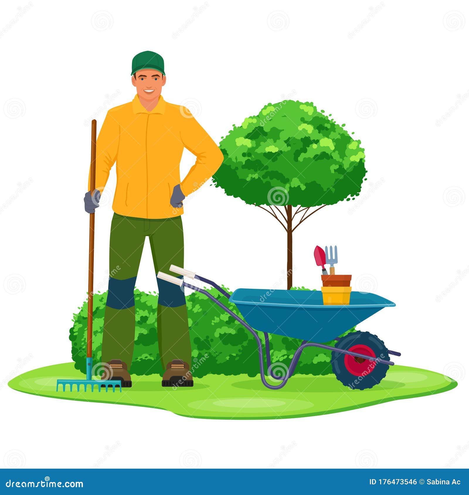 Garden Tool Icons. Shovel, Rake And Hand Cultivator Isolated On White ...