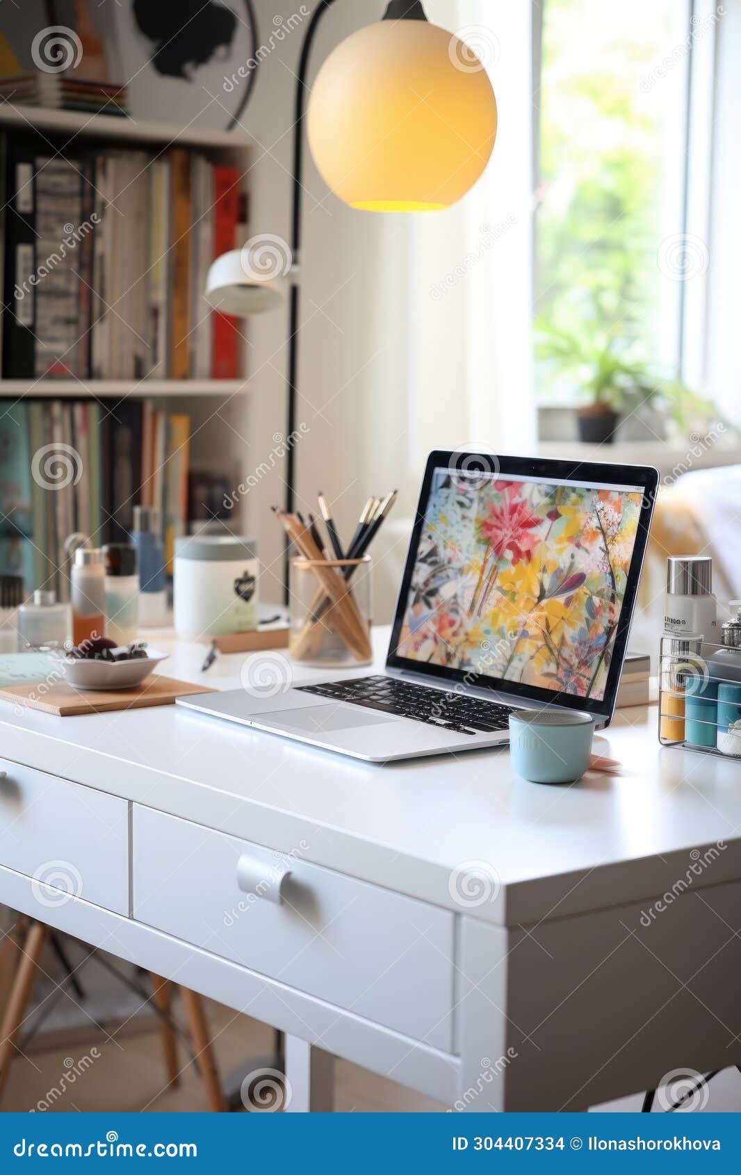 Professional Graphic Designer Desk. Ai Generated Stock Photo Image of