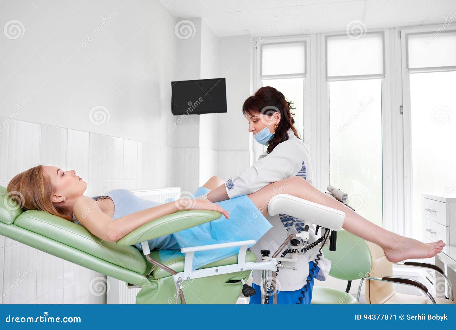 Professional Gynecologist Examining Her Patient Stock Image Image Of