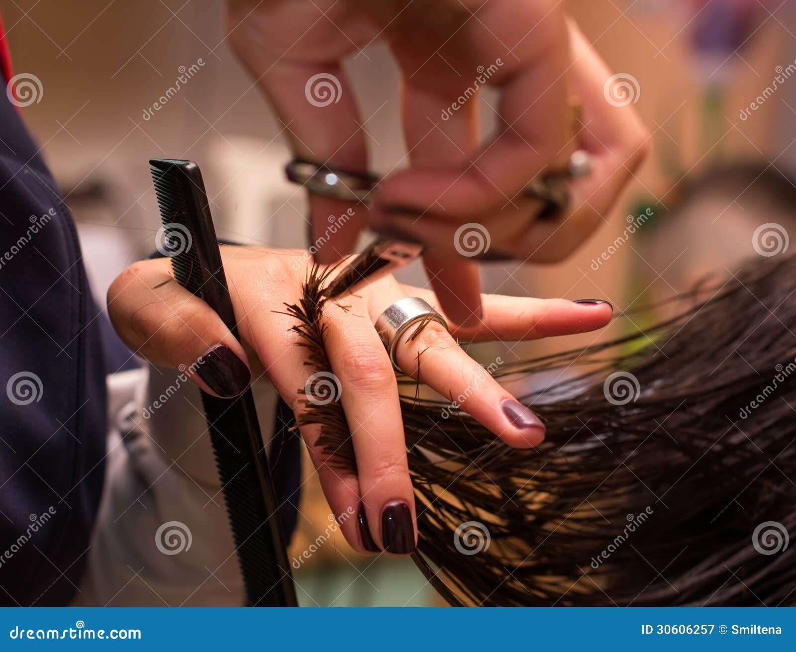 Professional Hair Stylist At Work Royalty Free Stock Professional Hair Stylist At Work Royalty Free Stock