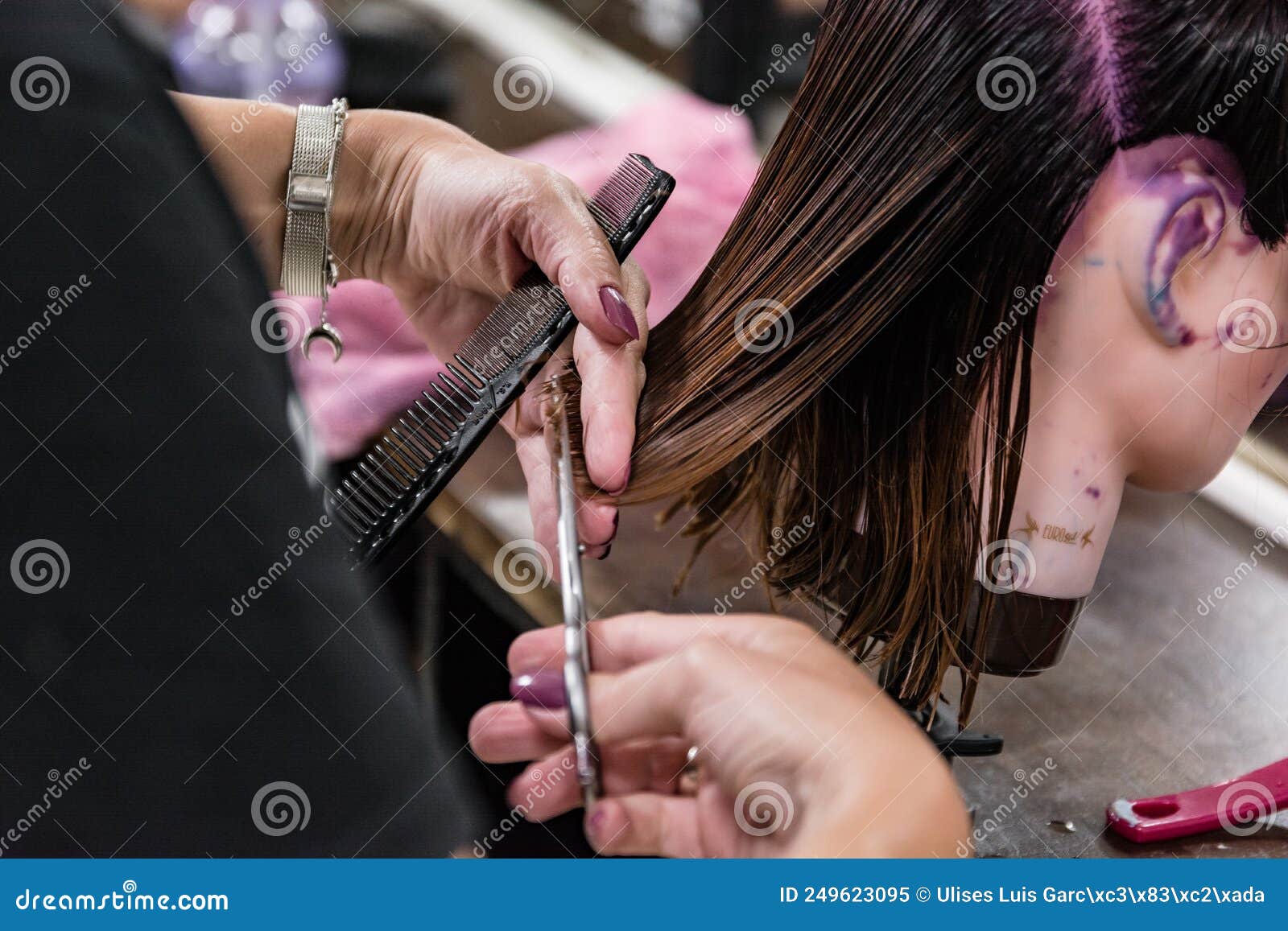 Professional Hairdressing Training Academy Stock Image Image of
