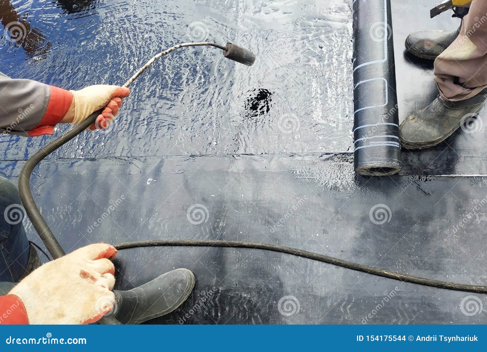 Professional Installation of Waterproofing on the Concrete Foundation