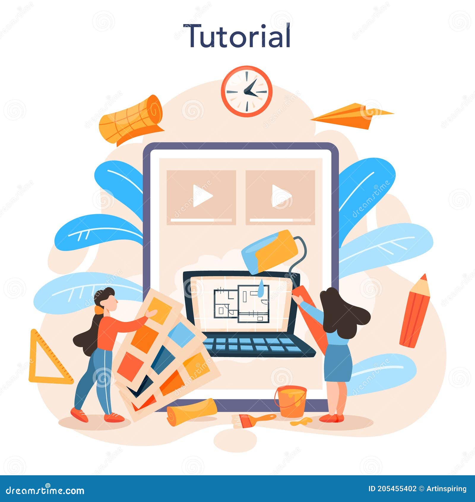 Professional Interior Designer Online Service or Platform Stock Vector