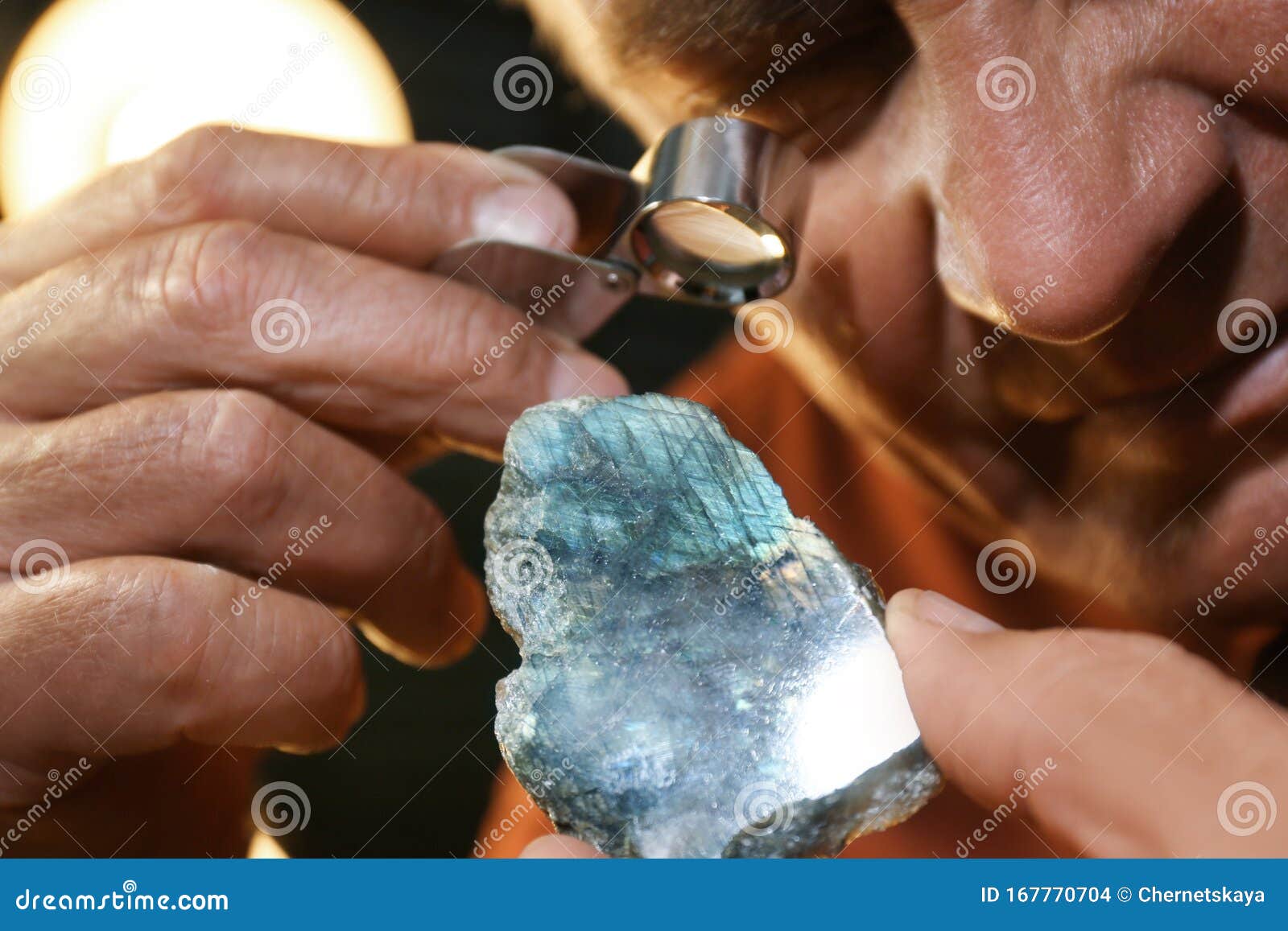 Professional Jeweler Working with Beautiful Labradorite Stock Photo Image of manufacturing
