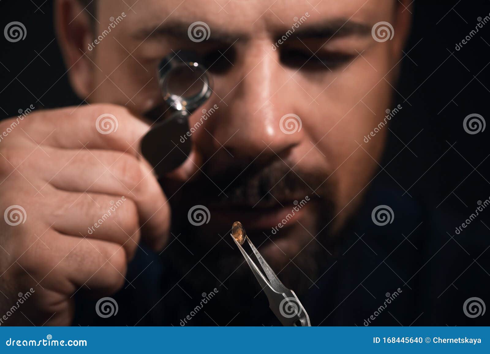 Professional Jeweler Working with Gemstone, Closeup Stock Photo Image of create, caucasian