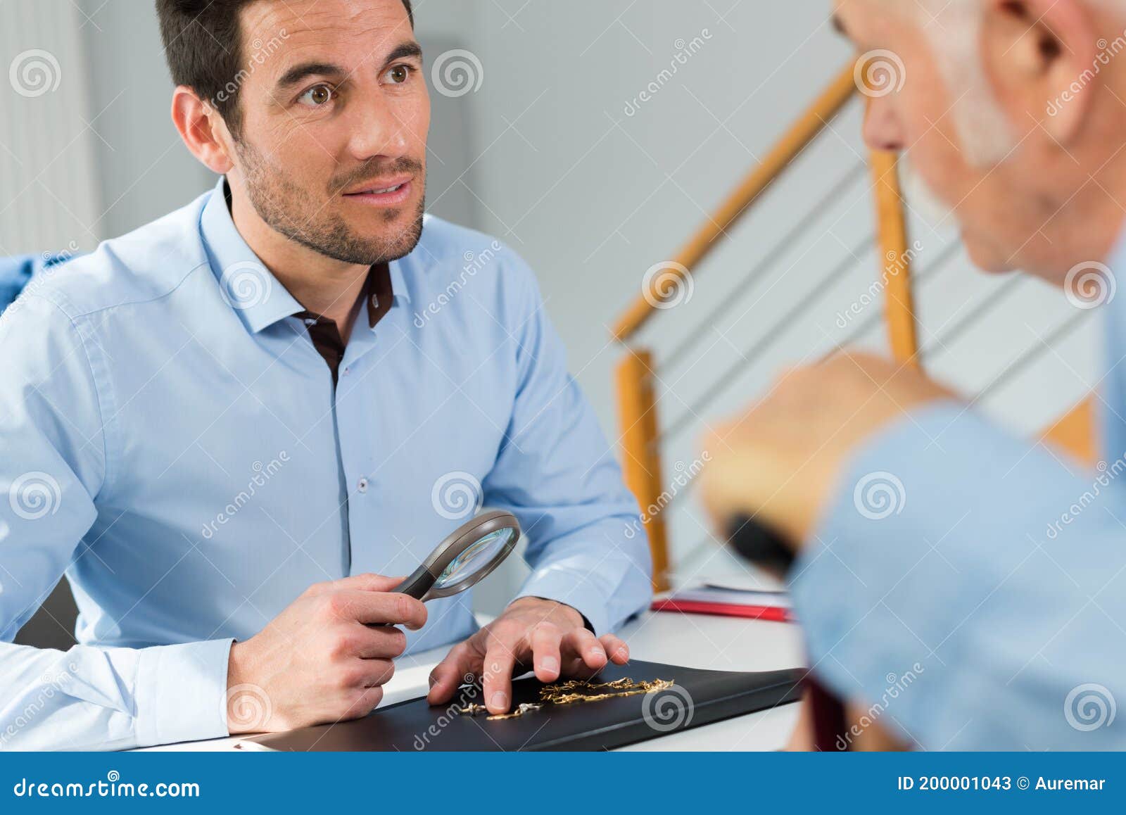 Professional Jewelry Inspector Inspecting Material Stock Image Image