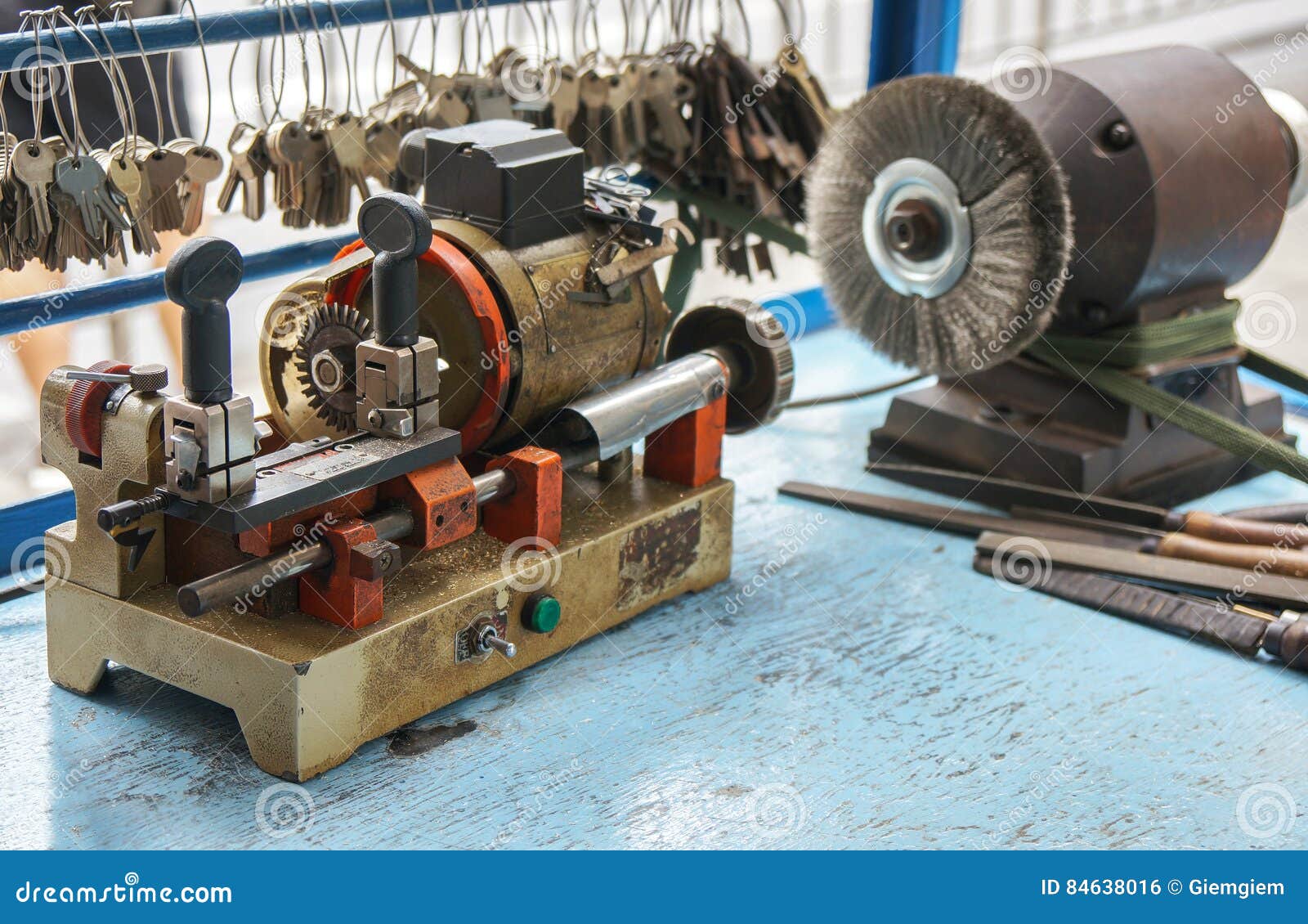 Professional Machine Makes and Copy a New Keys Stock Photo Image of