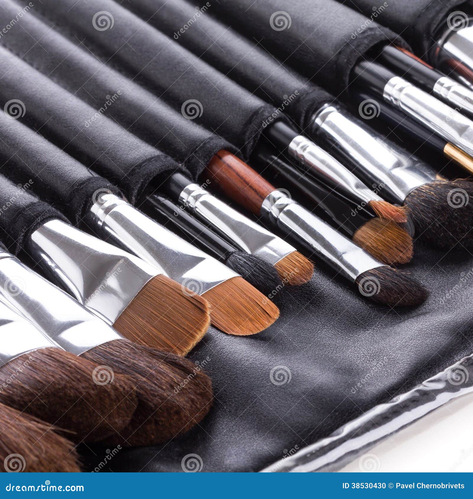 Professional Makeup Brushes in Compact Case Stock Photo Image of fashion, tool 38530430