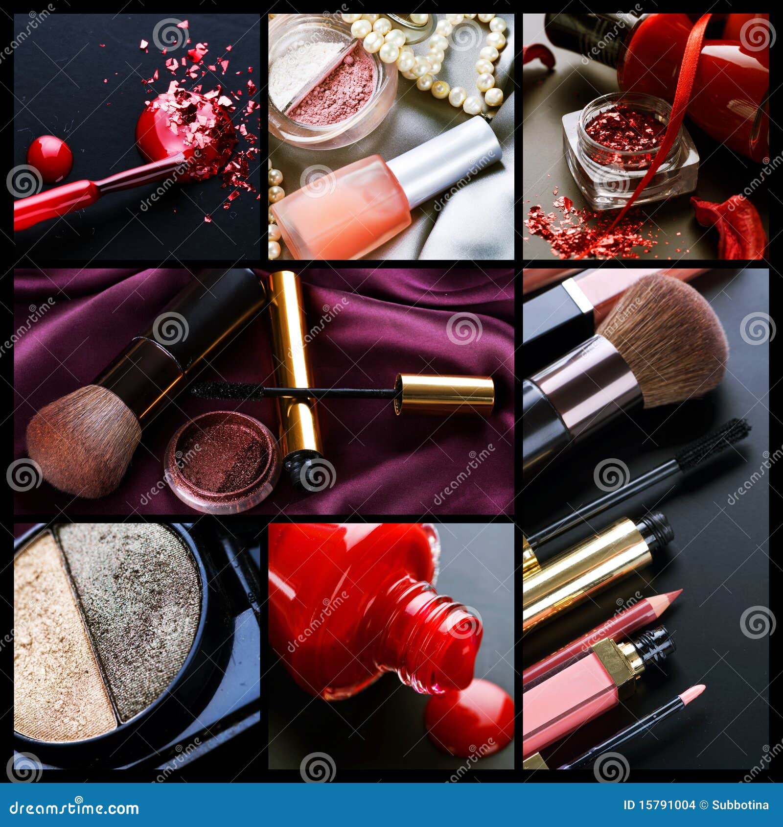 professional make-up collage