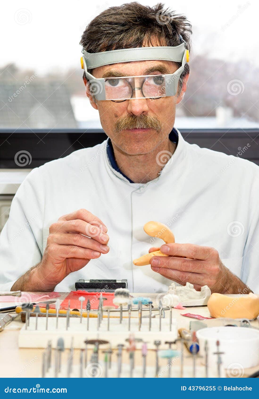 Professional Making Prosthetic Facial Dental Stock Image Image of