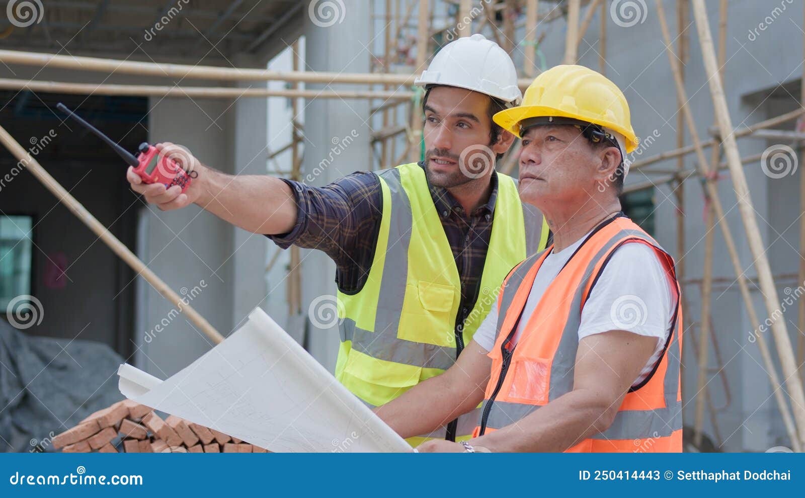 Professional Male Civil Engineer Or Architect Inspector With