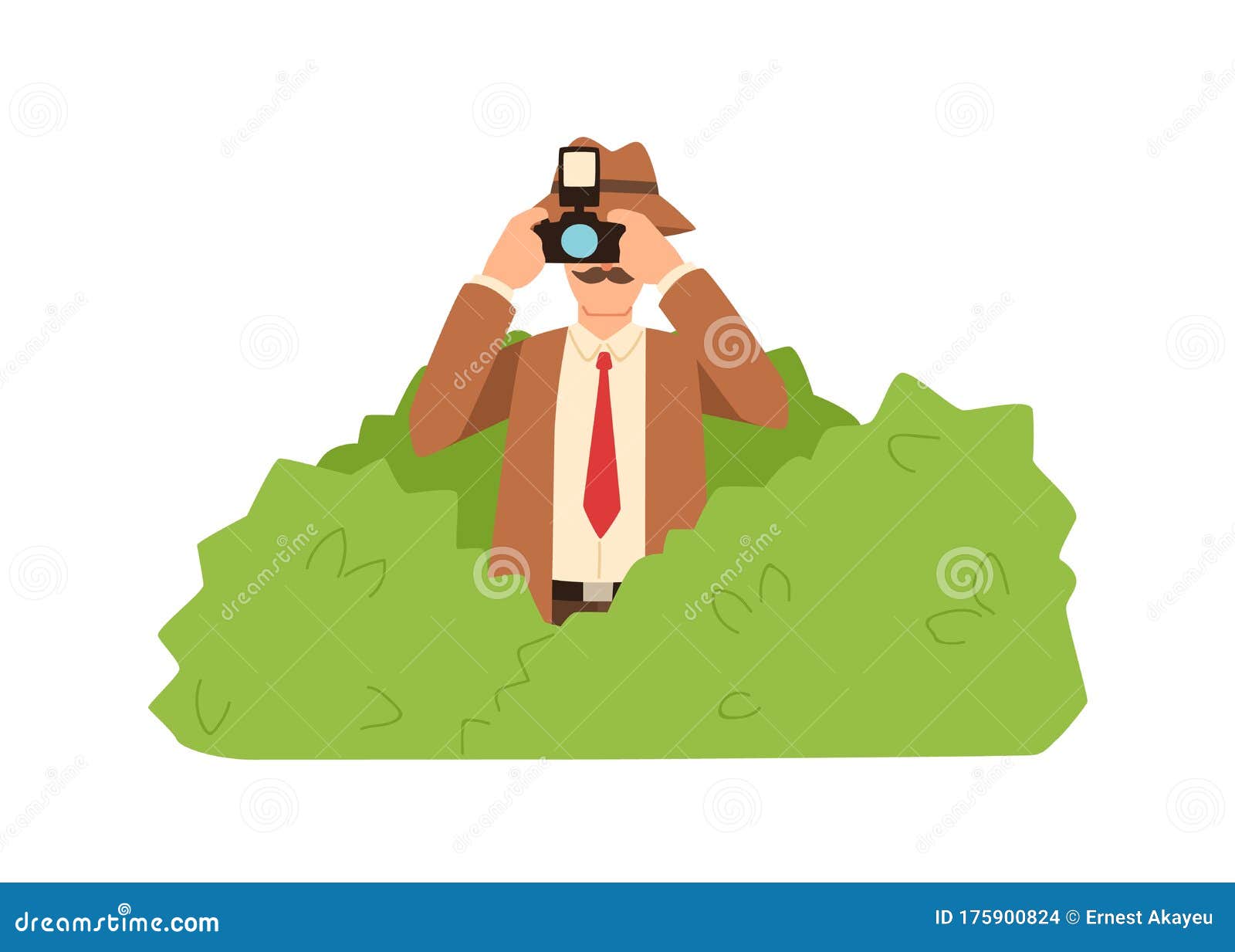 Professional Male Private Detective Hiding in Bushes Making Photo Vector Flat Illustration. Cartoon Funny Spy Stock Vector - Illustration of flat, isolated: 175900824 Professional Male Private Detective Hiding in Bushes Making Photo Vector Flat Illustration. Cartoon Funny Spy Stock Vector - Illustration of flat, isolated: 175900824