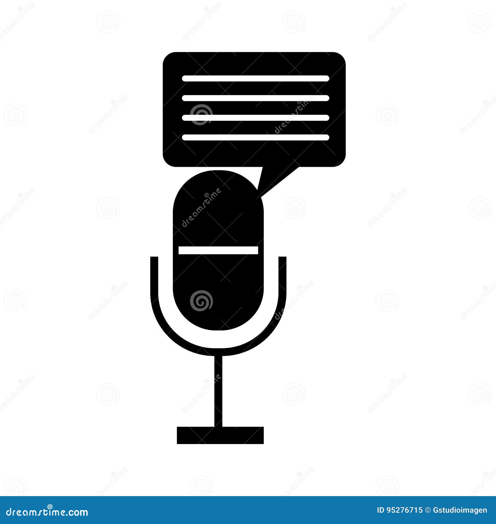 Professional Microphone Transmit Stock Vector - Illustration of person