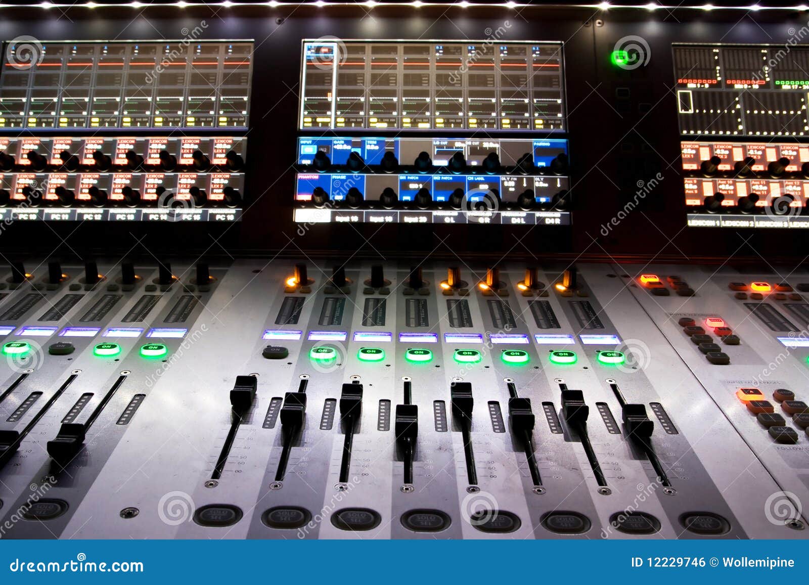 Professional Mixer for Your Recording Stock Photo Image of faders