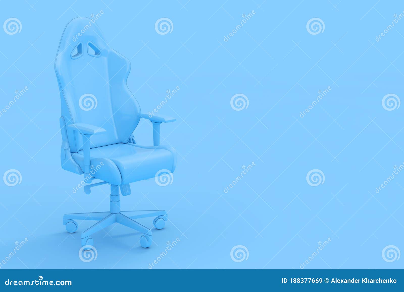 Professional Modern Blue Computer Gaming Armchair As Duotone Style 3d Rendering Stock Image Image Of Chair Comfort 188377669