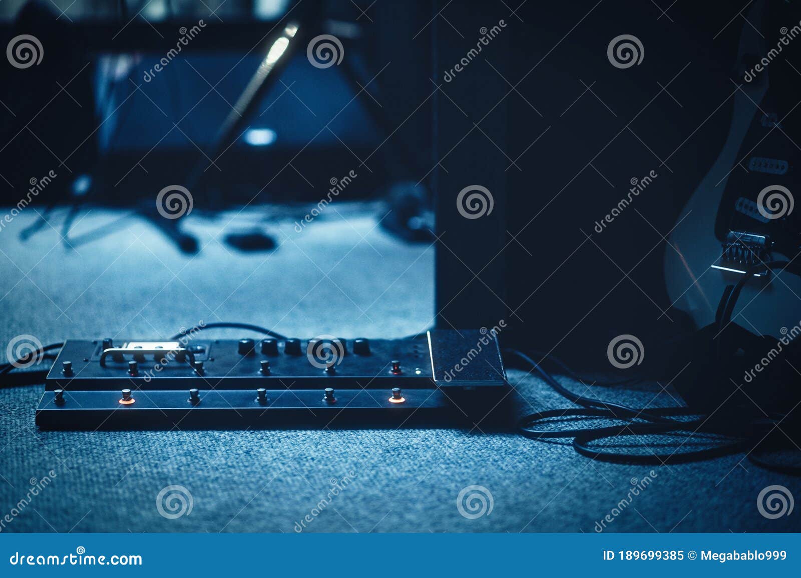 Professional Modern Device for Electric Guitar. Processor Effects Pedal