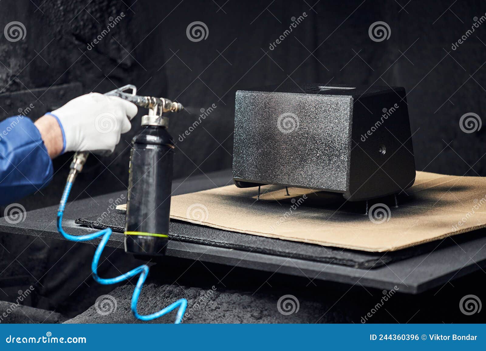 Professional Painter Works in the Paint Shop Stock Photo Image of