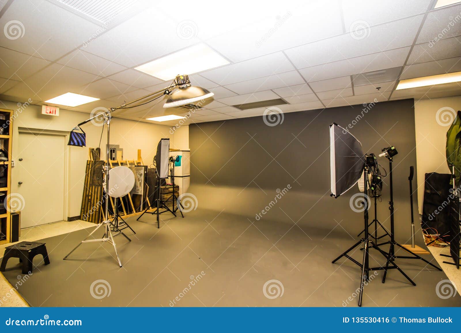 Professional Photography Studio with Lighting Stock Photo Image of