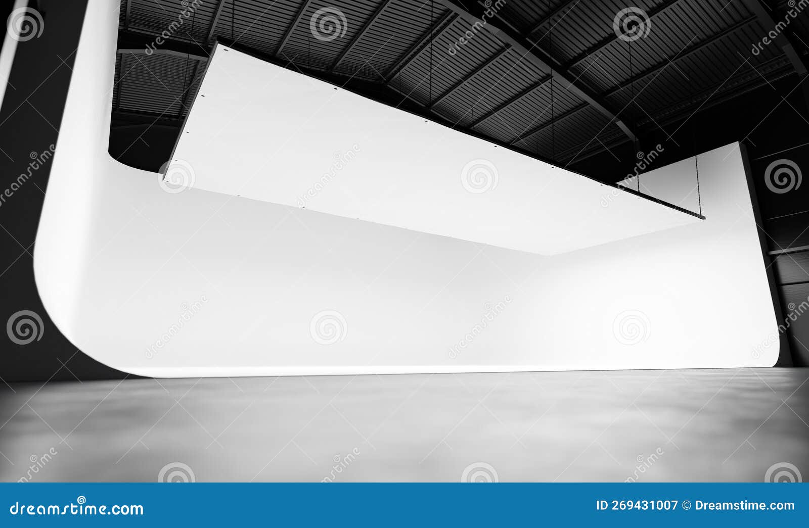 Professional Photography Studio with White Background Stock Image