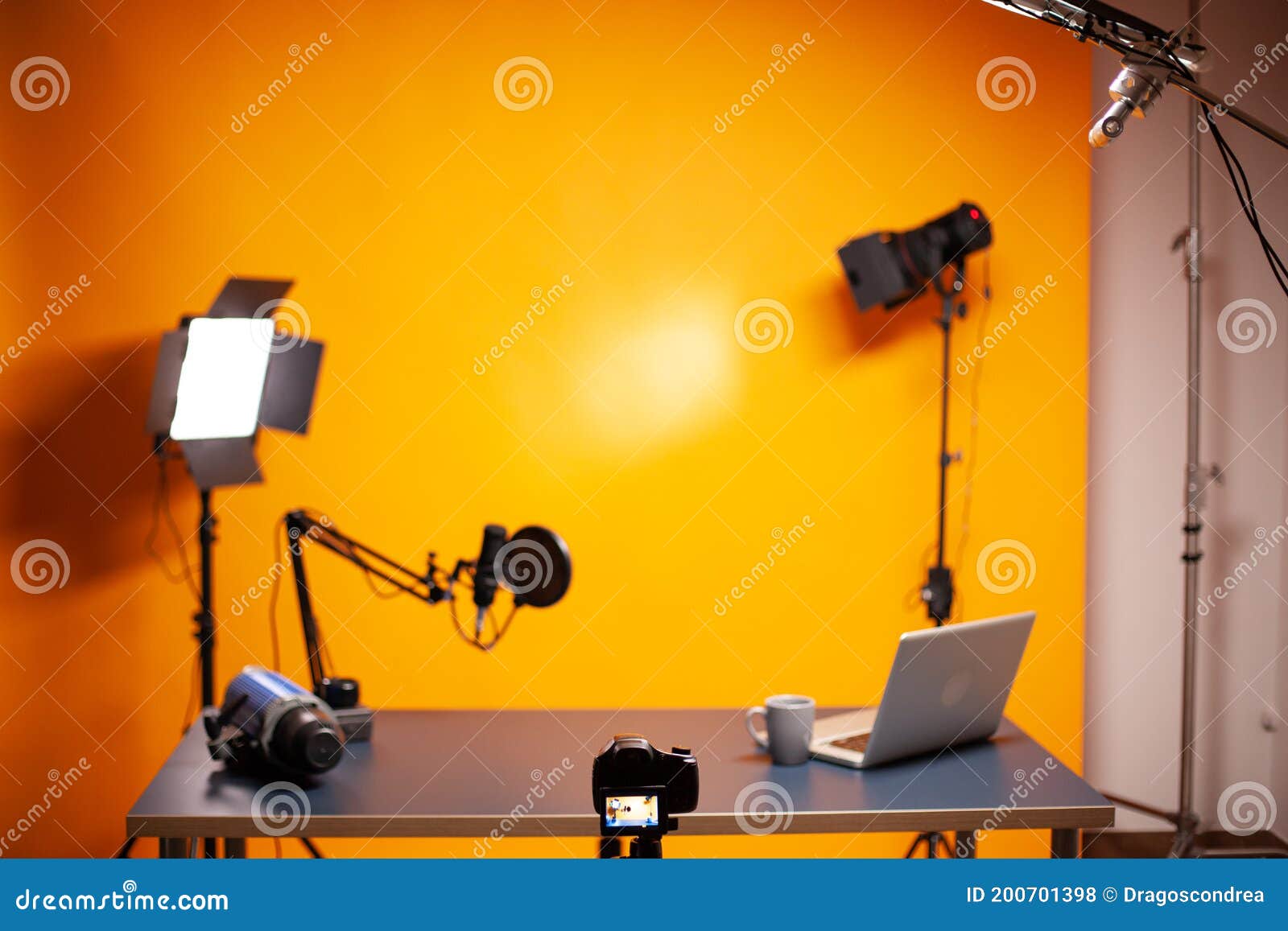 Professional Podcast and Vlogging Setup Stock Photo - Image of live, blog:  200701398