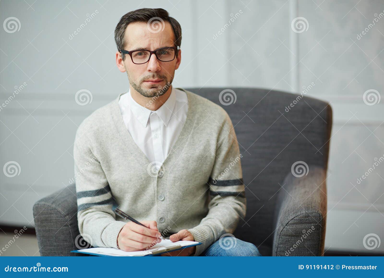 Professional psychiatrist stock photo. Image of psychology 91191412