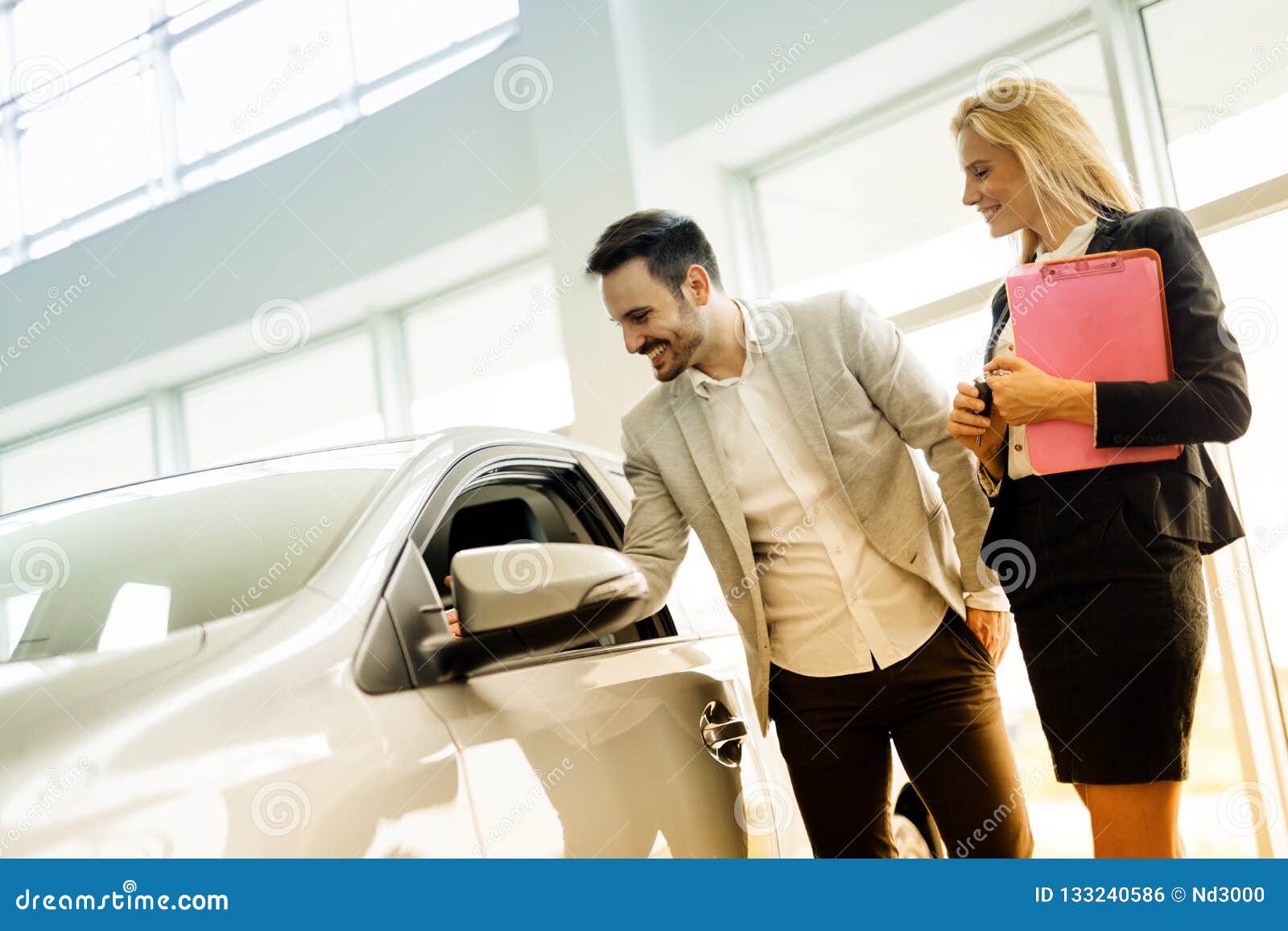 Professional Salesperson Selling Cars Stock Photo Image of rental