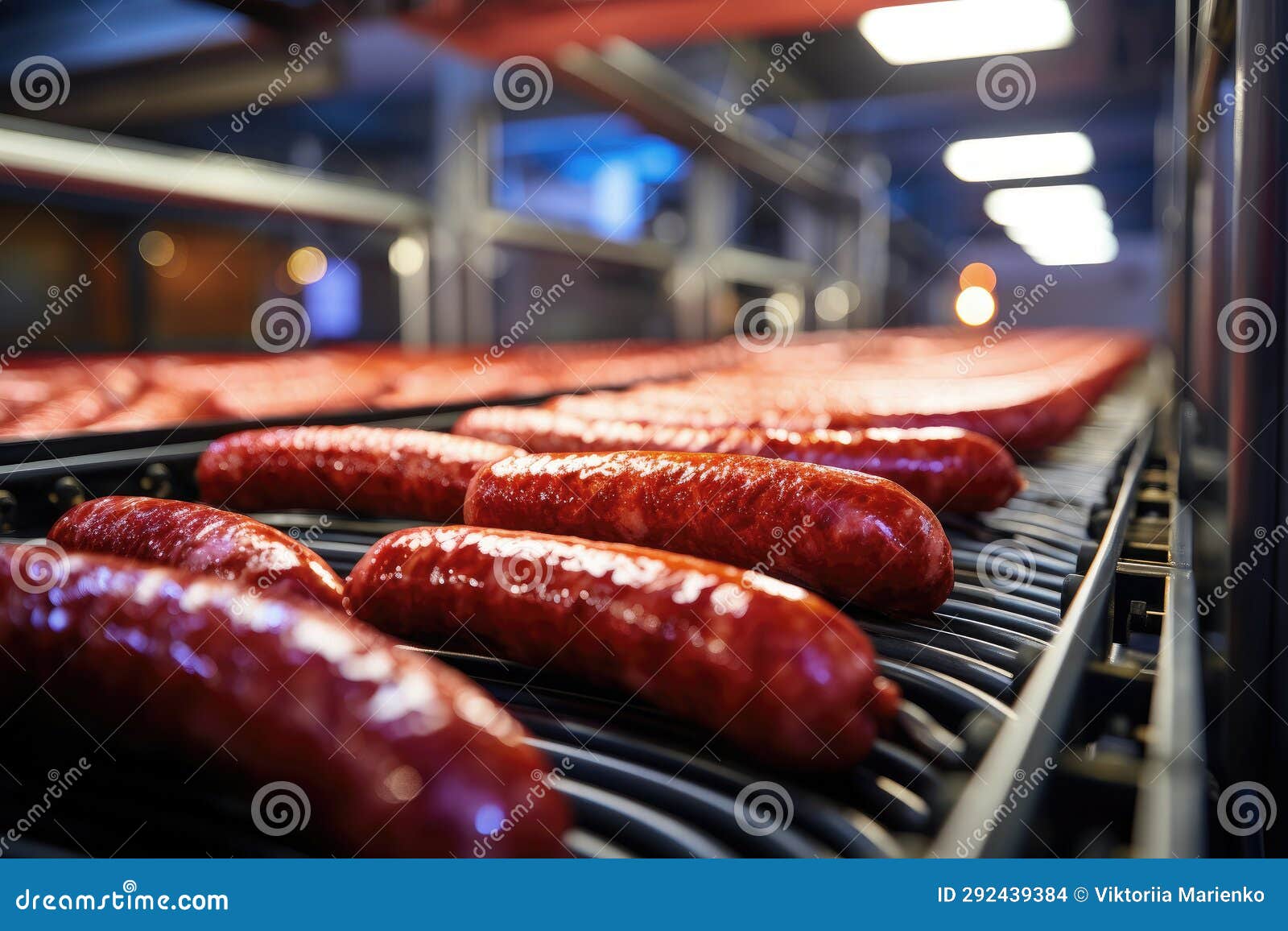 Professional Sausage Production a Delicious Process Stock Illustration
