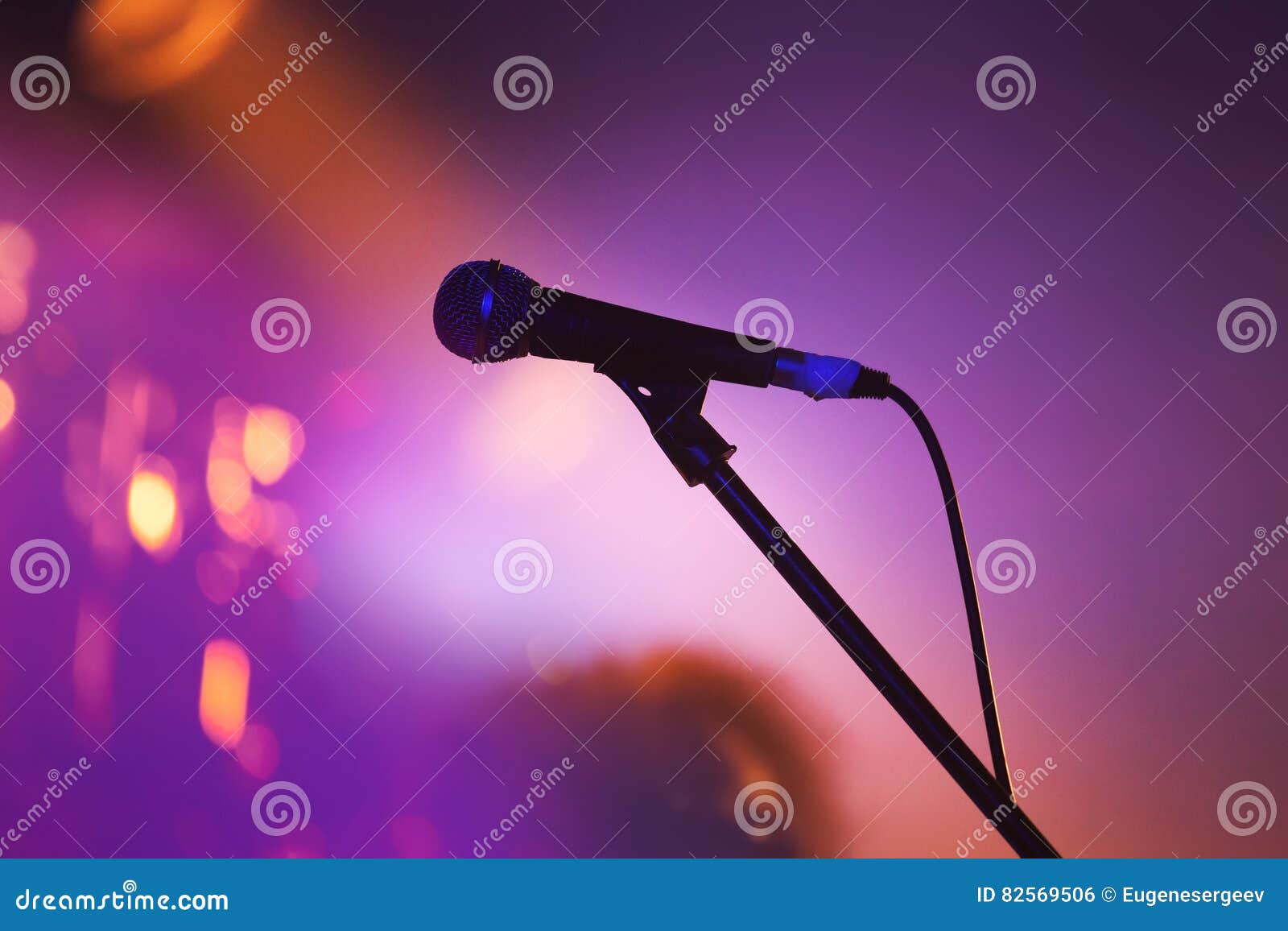 Professional Stage Microphone Closeup Stock Photo Image of music