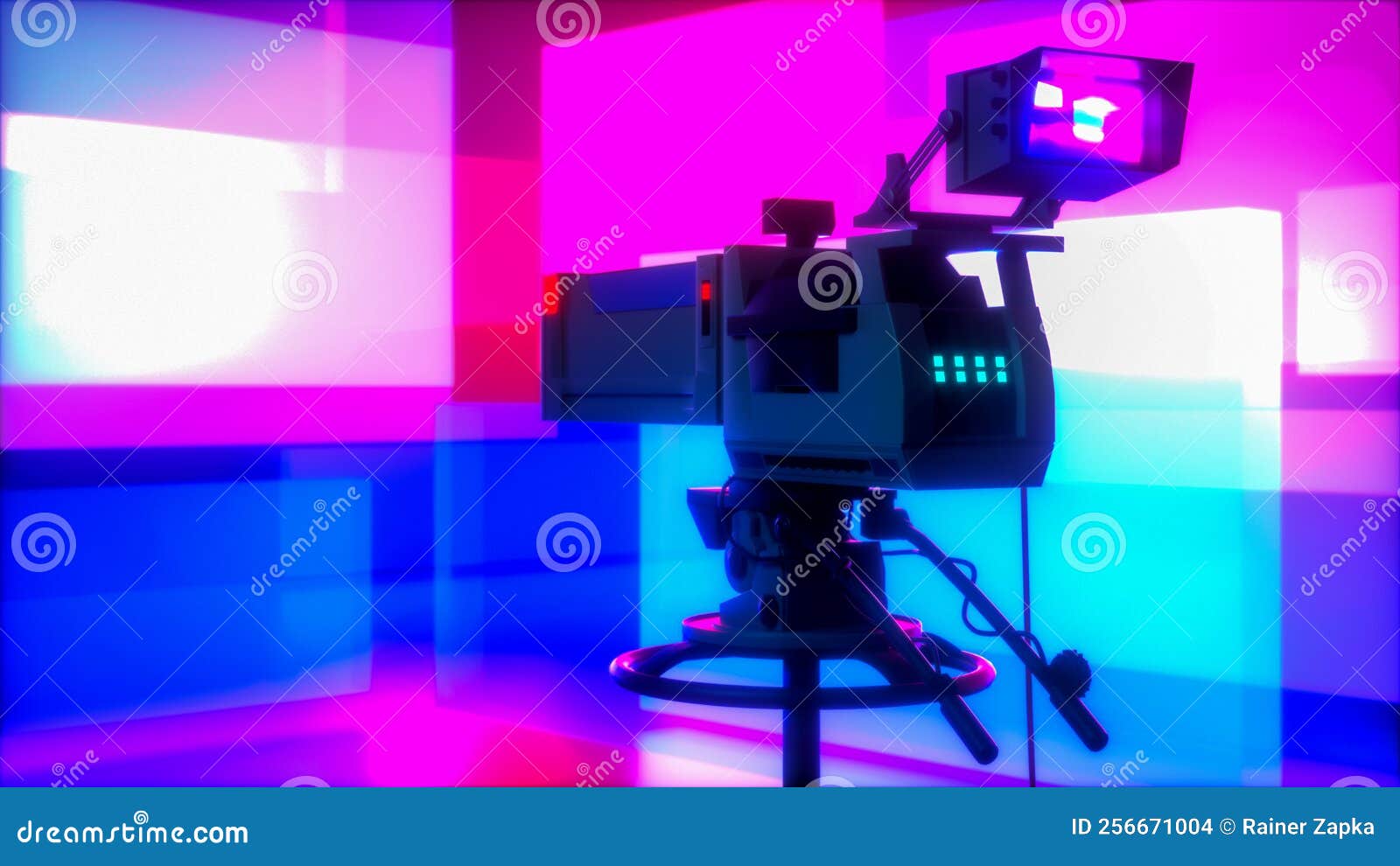 Professional Studio Camera 3d Rendering Stock Illustration