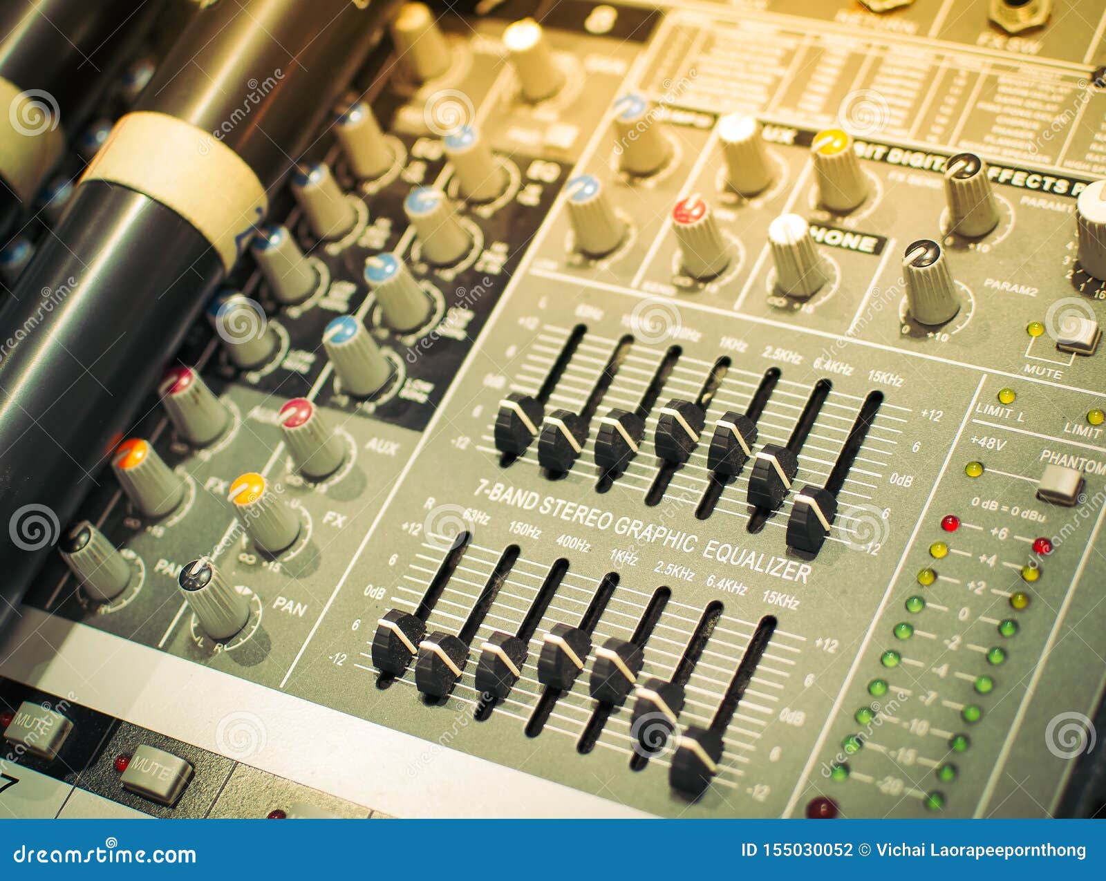 Professional Studio Equipment For Sound Mixing Stock Photo