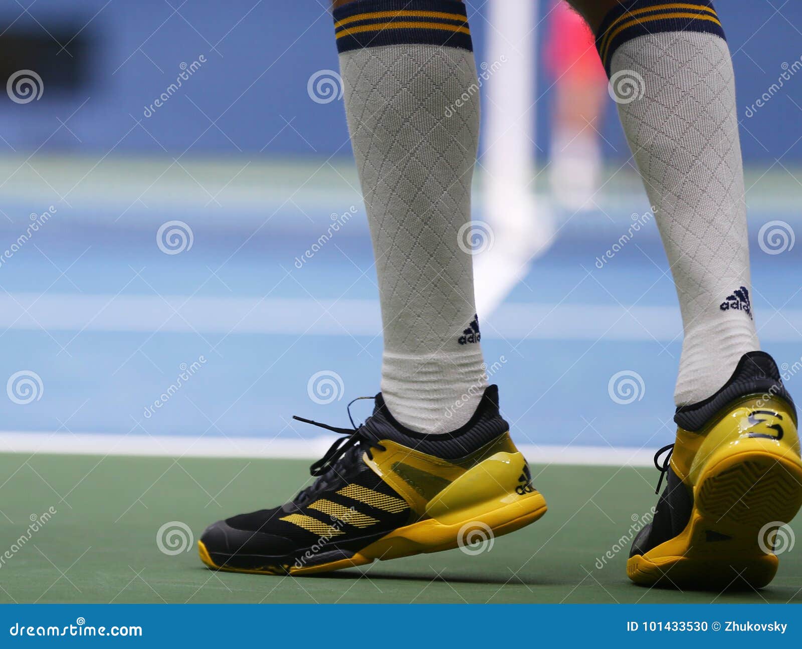 Professional Tennis Player Alexander Zverev of Germany Wears Custom Adidas  Tennis Shoes Editorial Image - Image of game, ball: 101433530