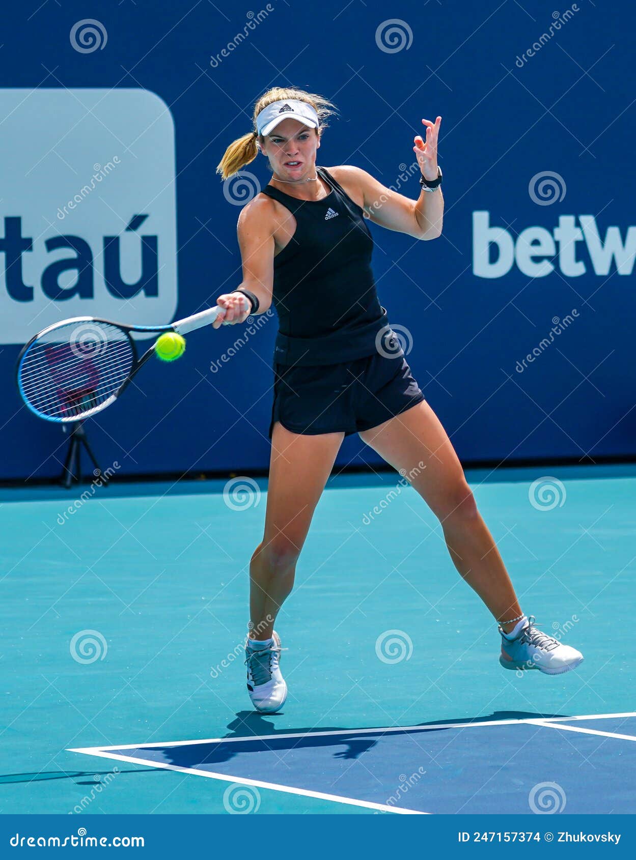 Professional Tennis Player Caty McNally of USA in Action during Her