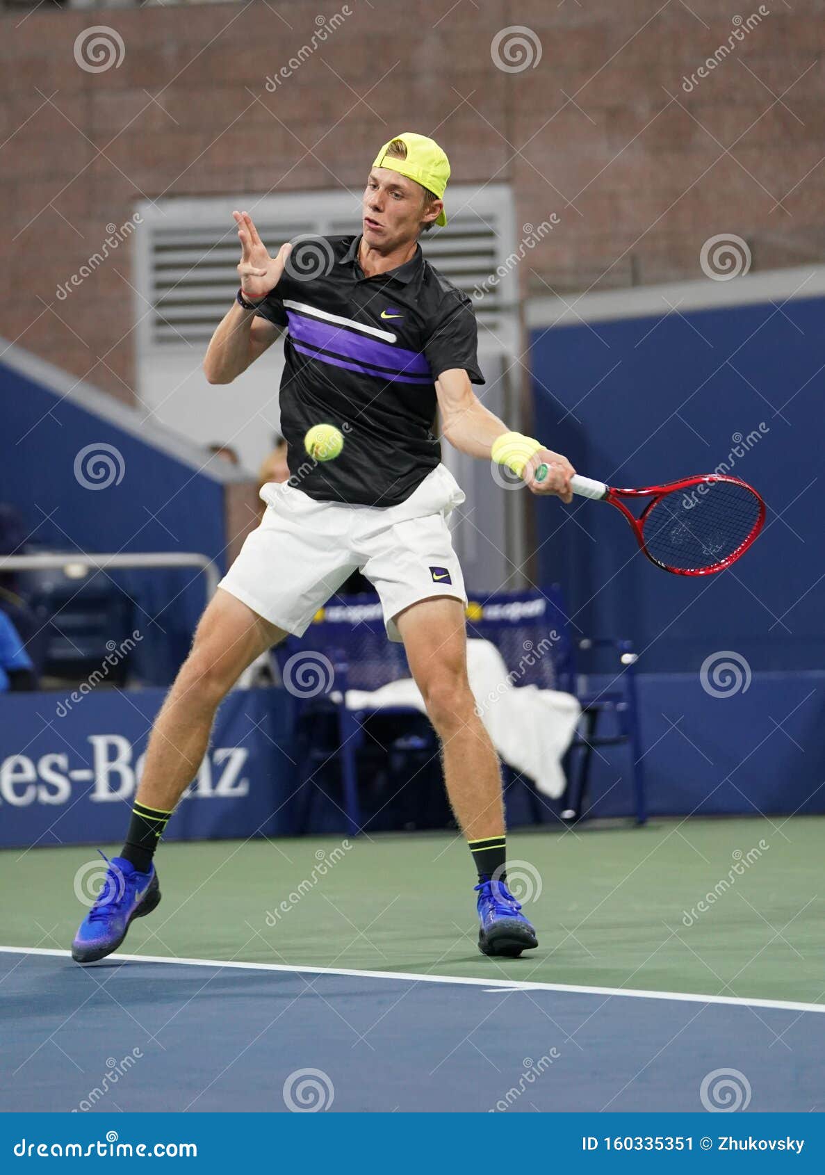 Professional Tennis Player Denis Shapolvalov of Canada in Action during ...